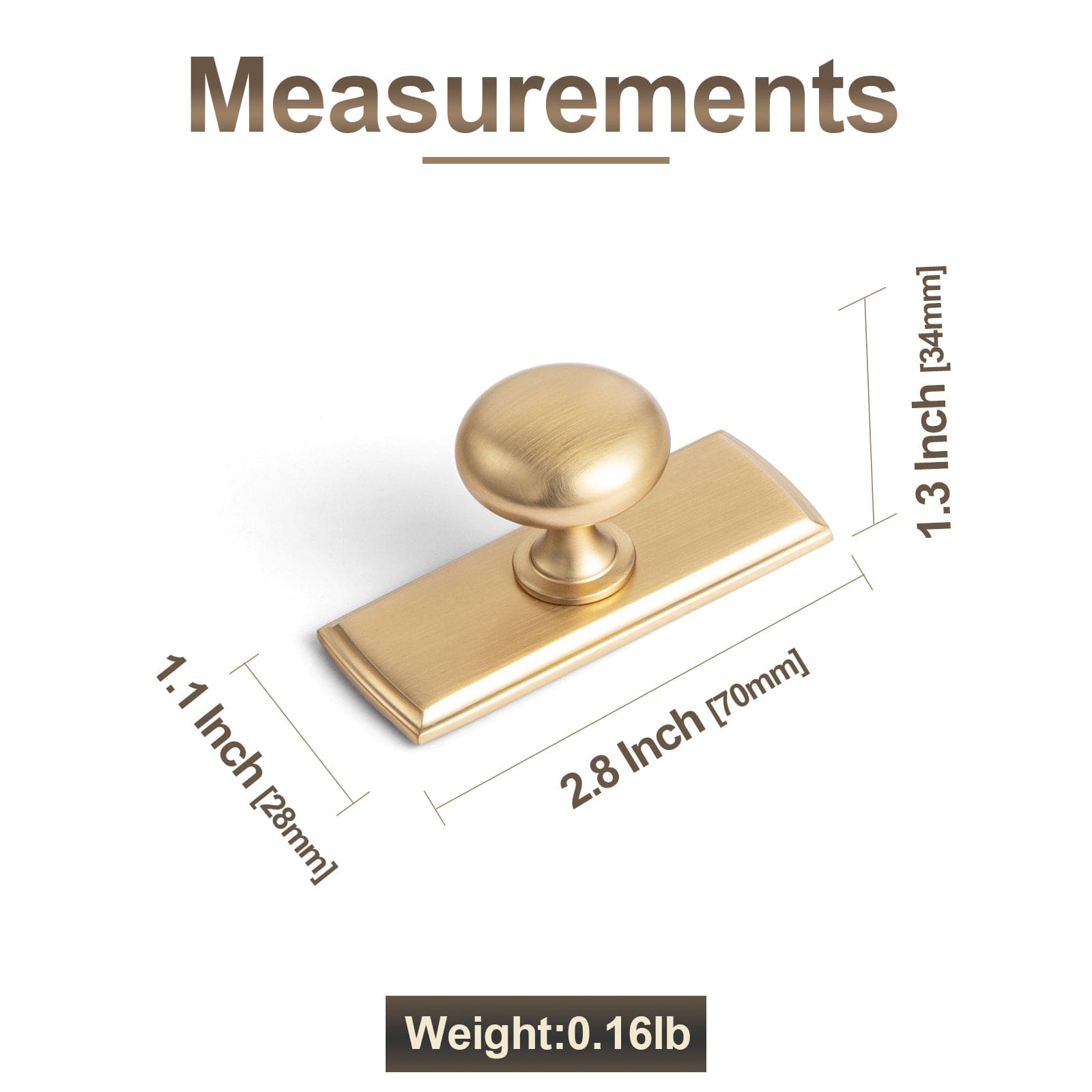 Antique Brass Zinc Alloy Cabinet Knob with Back Plate Single Hole Center Cabinet Hardware for Bedroom Kitchen