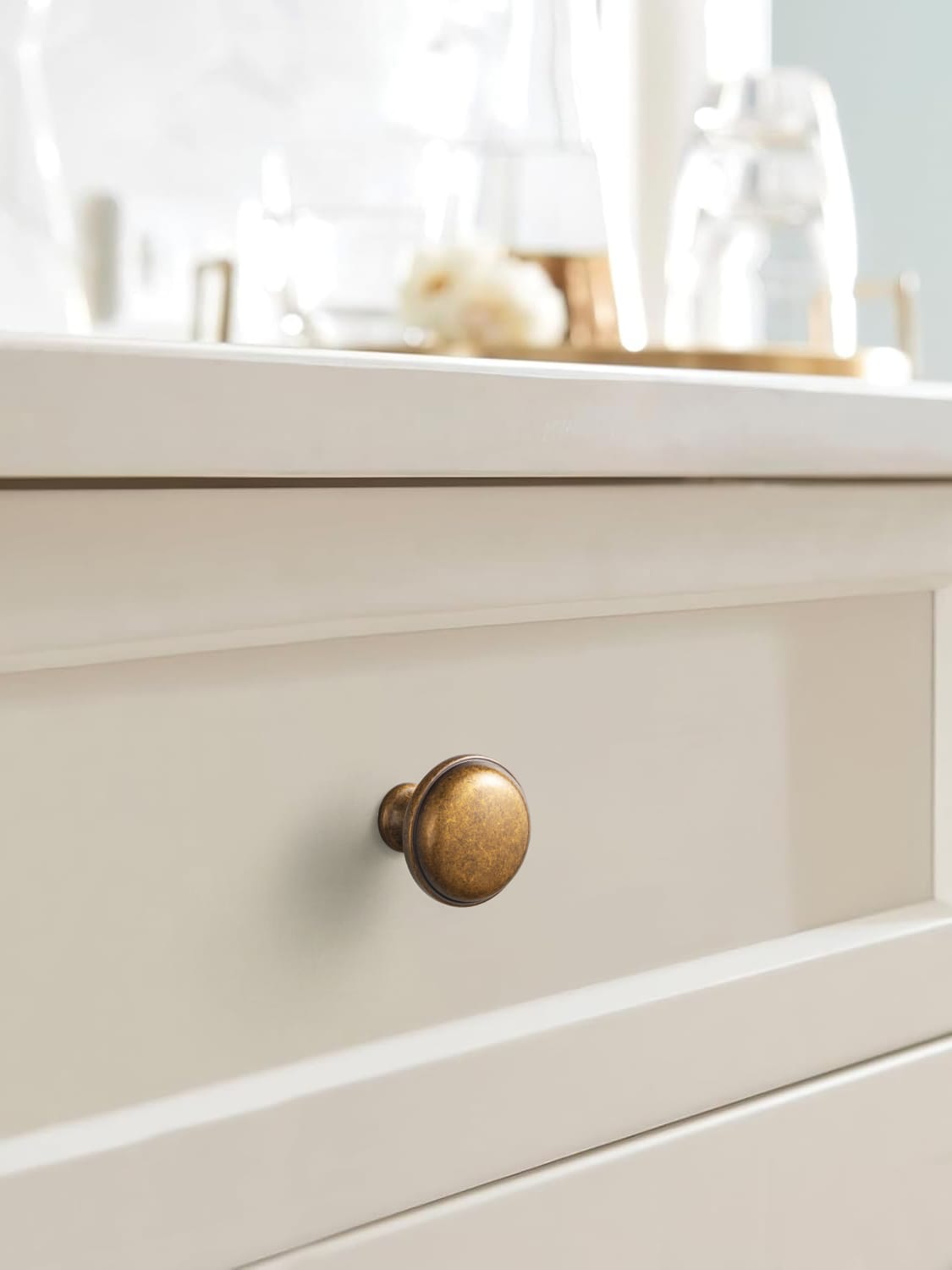 Classic Mushroom Cabinet Knob Zinc Alloy Round Cabinet Knob with Backplate for Kitchen Cabinet