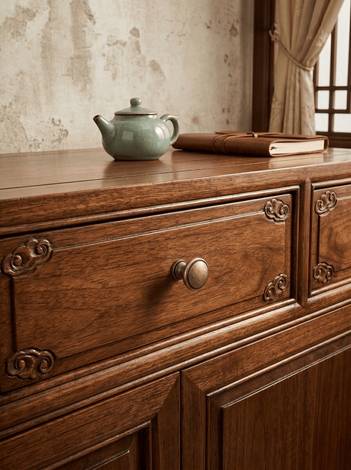 Premium Zinc Alloy Decorative Cabinet Knobs, Classic Round Furniture Pull Knobs for Kitchen Cabinet