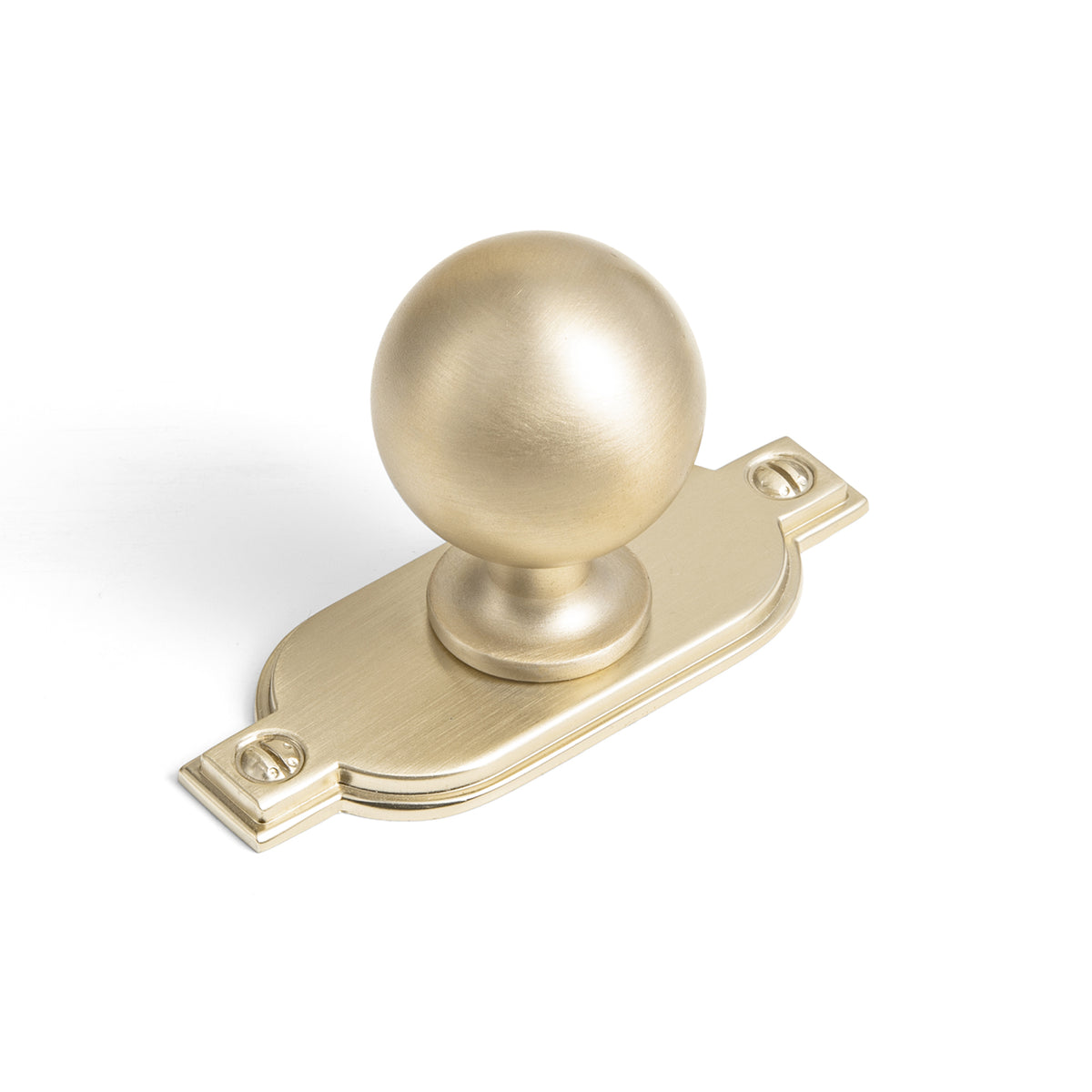 Round Ball Cabinet Knobs, Solid Zinc Alloy Drawer Knobs with Multiple Optional Backplates for Kitchen Furniture Hardware