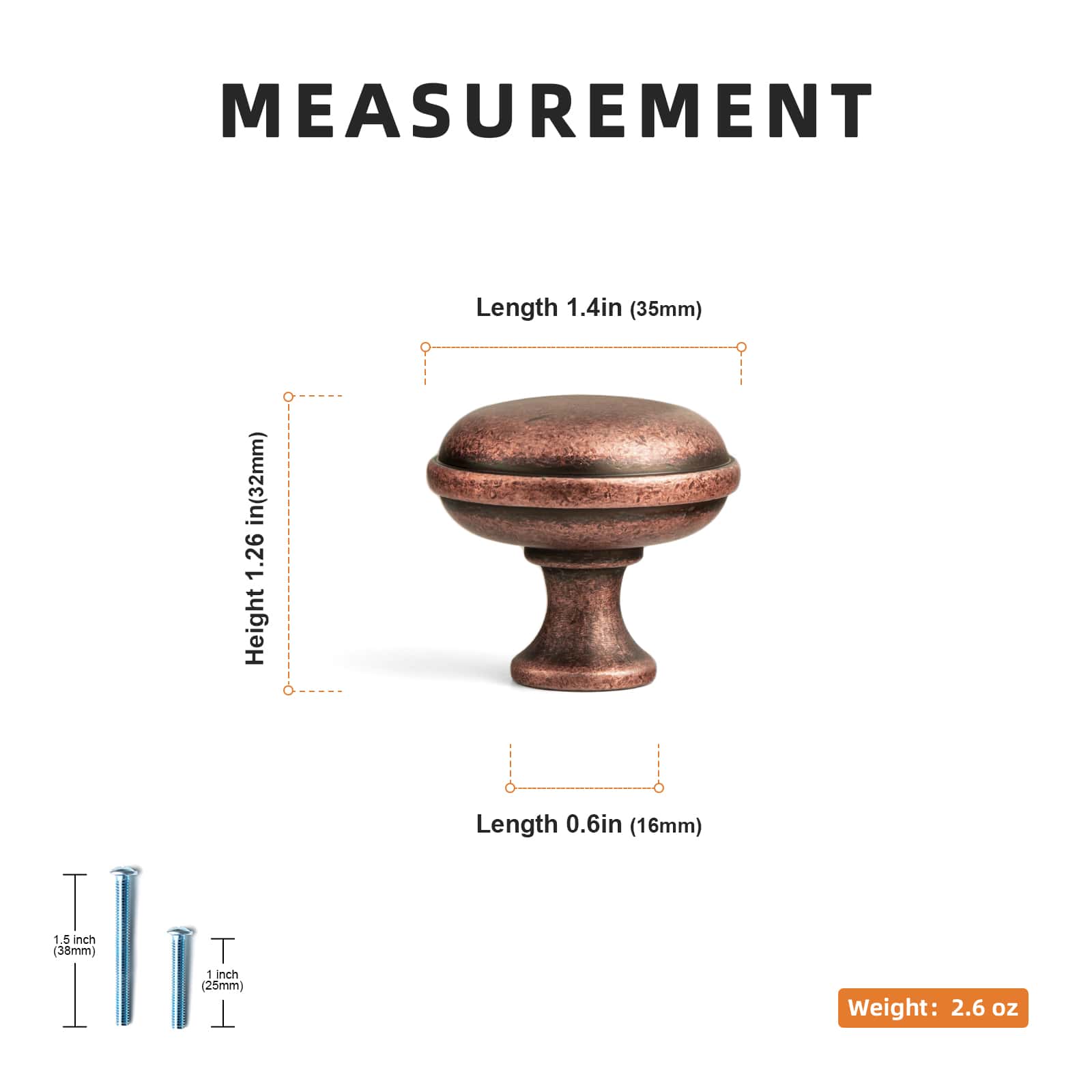 Classic Mushroom Cabinet Knob Zinc Alloy Round Cabinet Knob with Backplate for Kitchen Cabinet
