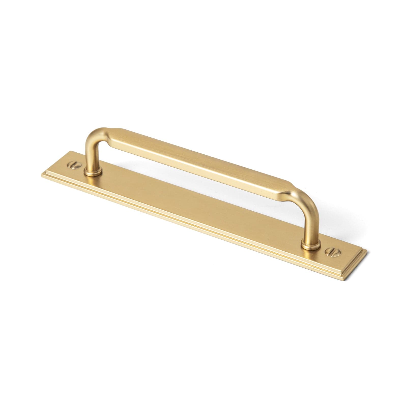 2 Pack Antique Brass Cabinet Pulls with Back Plate Zinc Alloy Drawer Handle with Long Back Plate