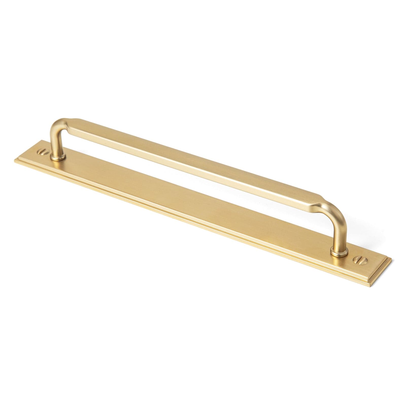 2 Pack Antique Brass Cabinet Pulls with Back Plate Zinc Alloy Drawer Handle with Long Back Plate