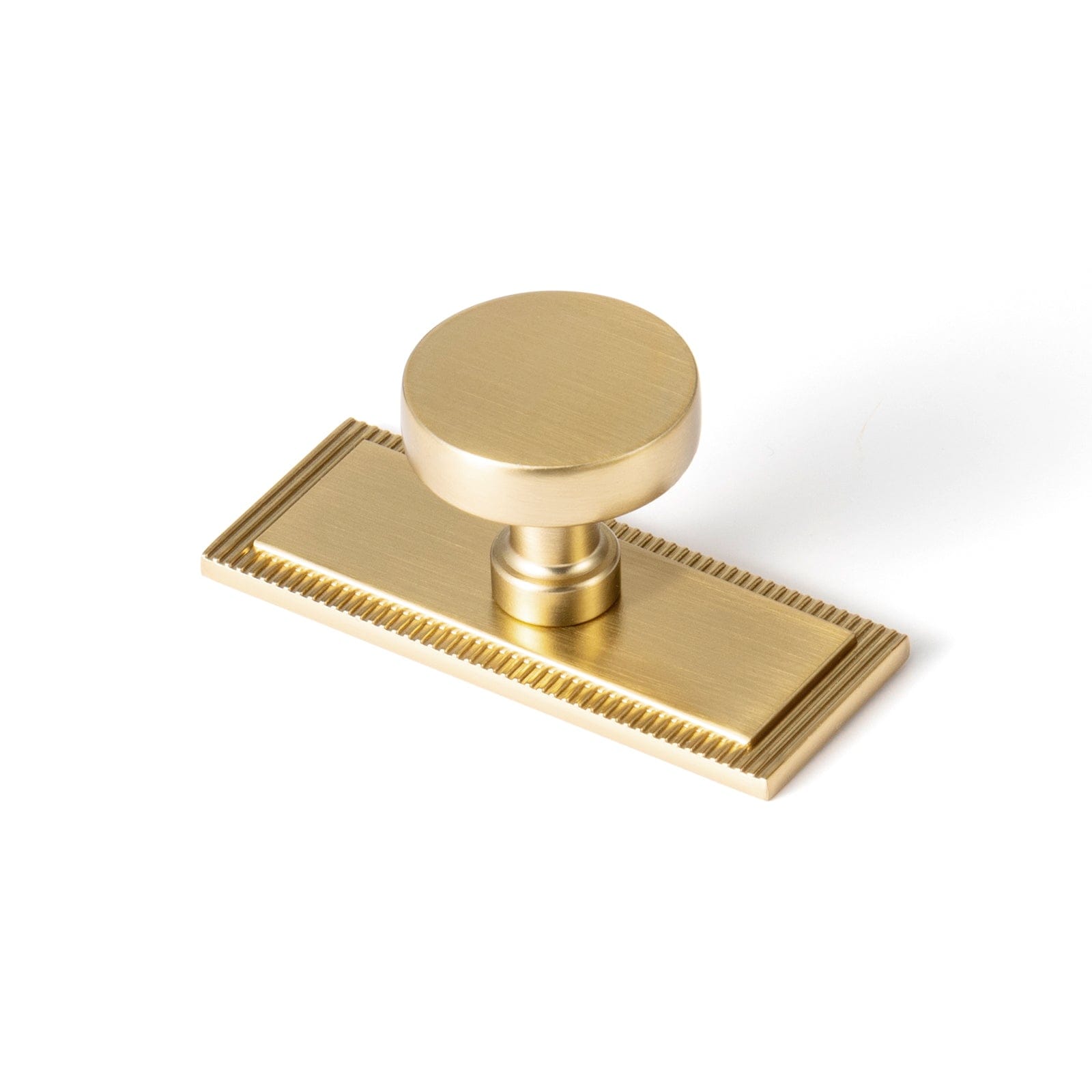 Vintage Brass Zinc Alloy Cabinet Knob with Back Plate Single Hole Center Kitchen Hardware