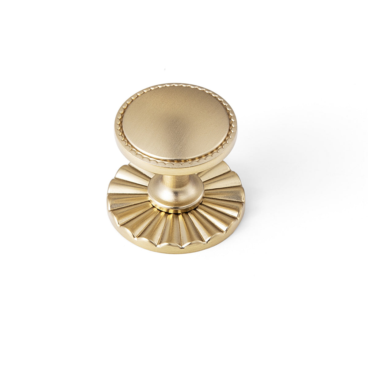 Classic Round Design Cabinet Knobs with Toothed Rim for Kitchen Drawers