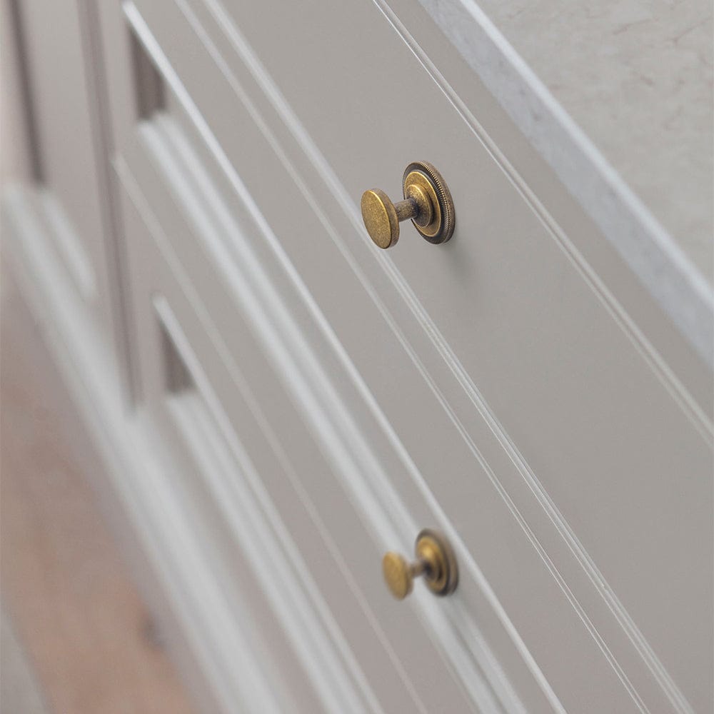 Vintage Cabinet Knobs with Cylindrical Stem Minimalist Dresser Hardware