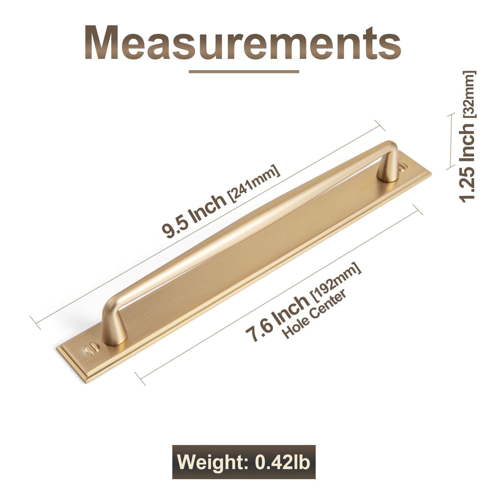 2 Pack Vintage Zinc Alloy Cabinet Pulls with Back Plate - Furniture Handles for Kitchen Cupboards