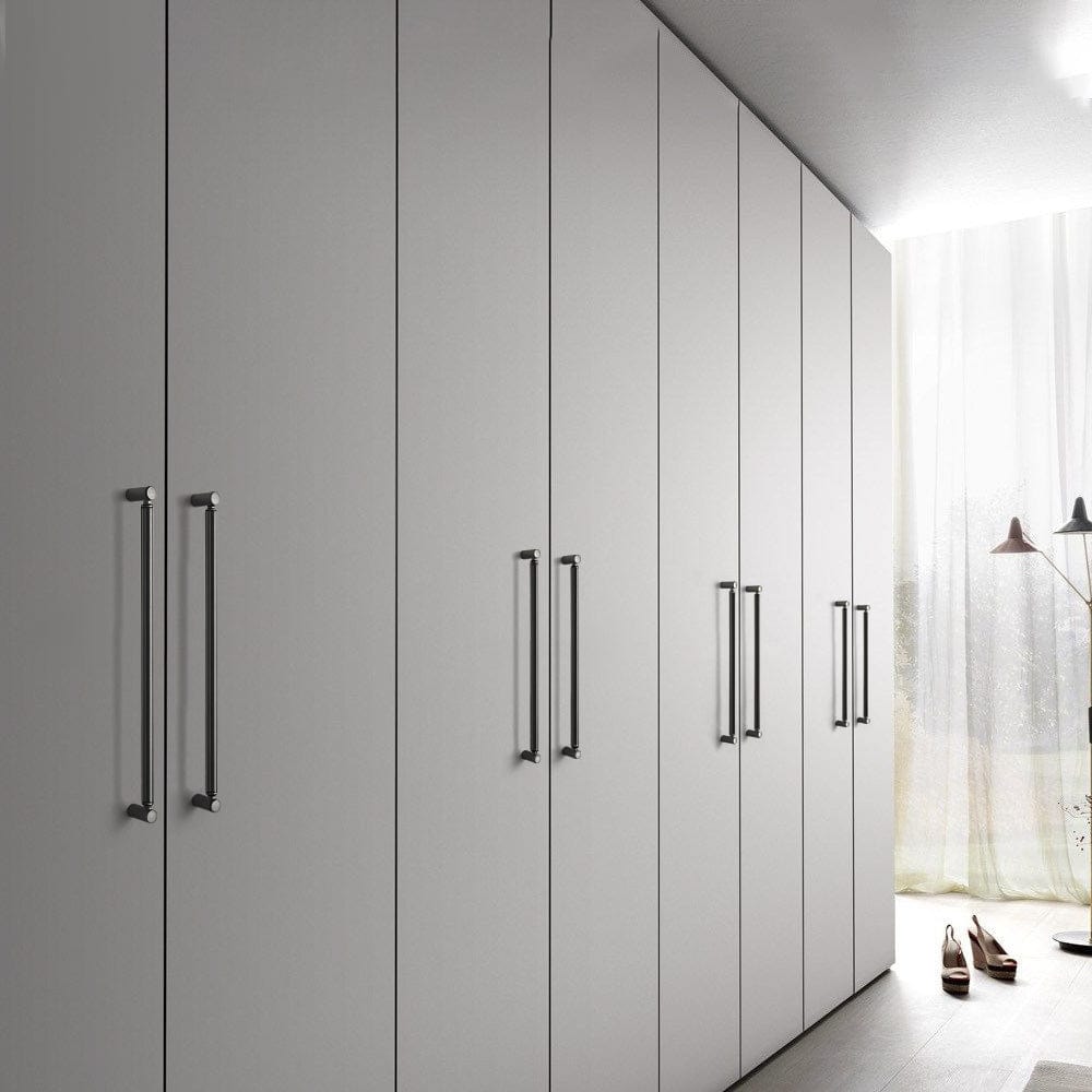 Classic Bar-shaped Knurled Aluminium Drawer Pull Durable & Stylish Hardware for Furniture