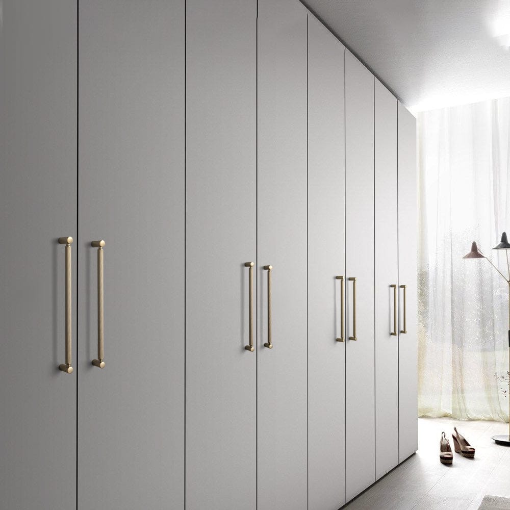 Classic Bar-shaped Knurled Aluminium Drawer Pull Durable & Stylish Hardware for Furniture