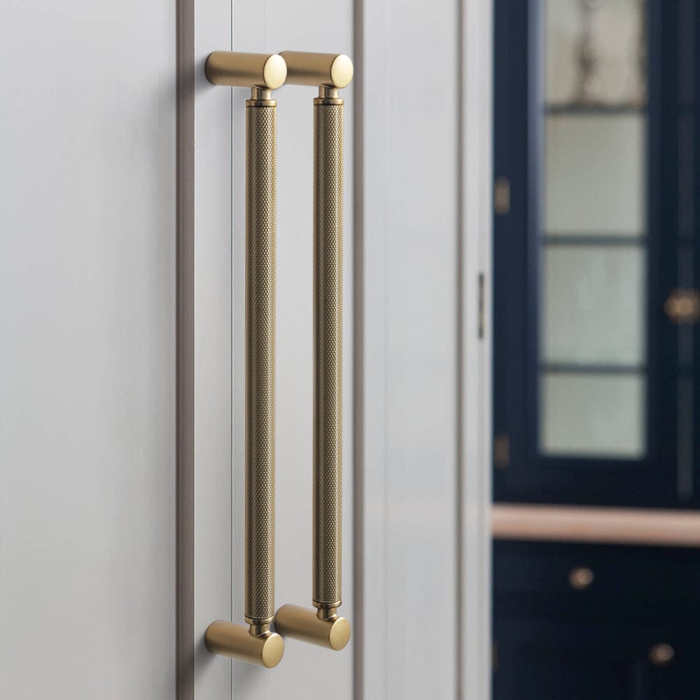 Classic Bar-shaped Knurled Aluminium Drawer Pull Durable & Stylish Hardware for Furniture