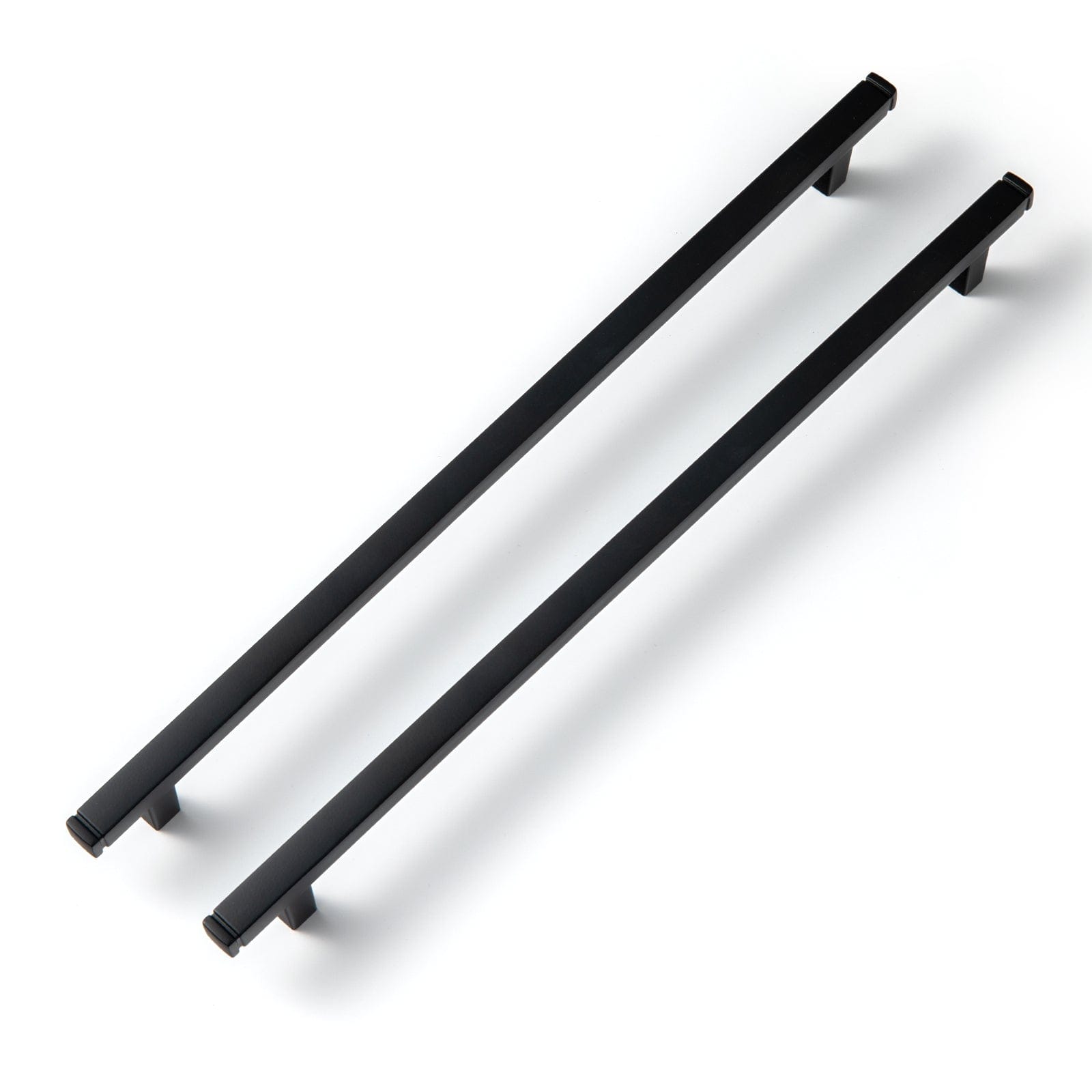 Goo-Ki Matte Black / 10'' Hole Center / 6 Pack Vintage Brass Drawer Handles Retro Straight Bar Pull Solid Cabinet Pulls