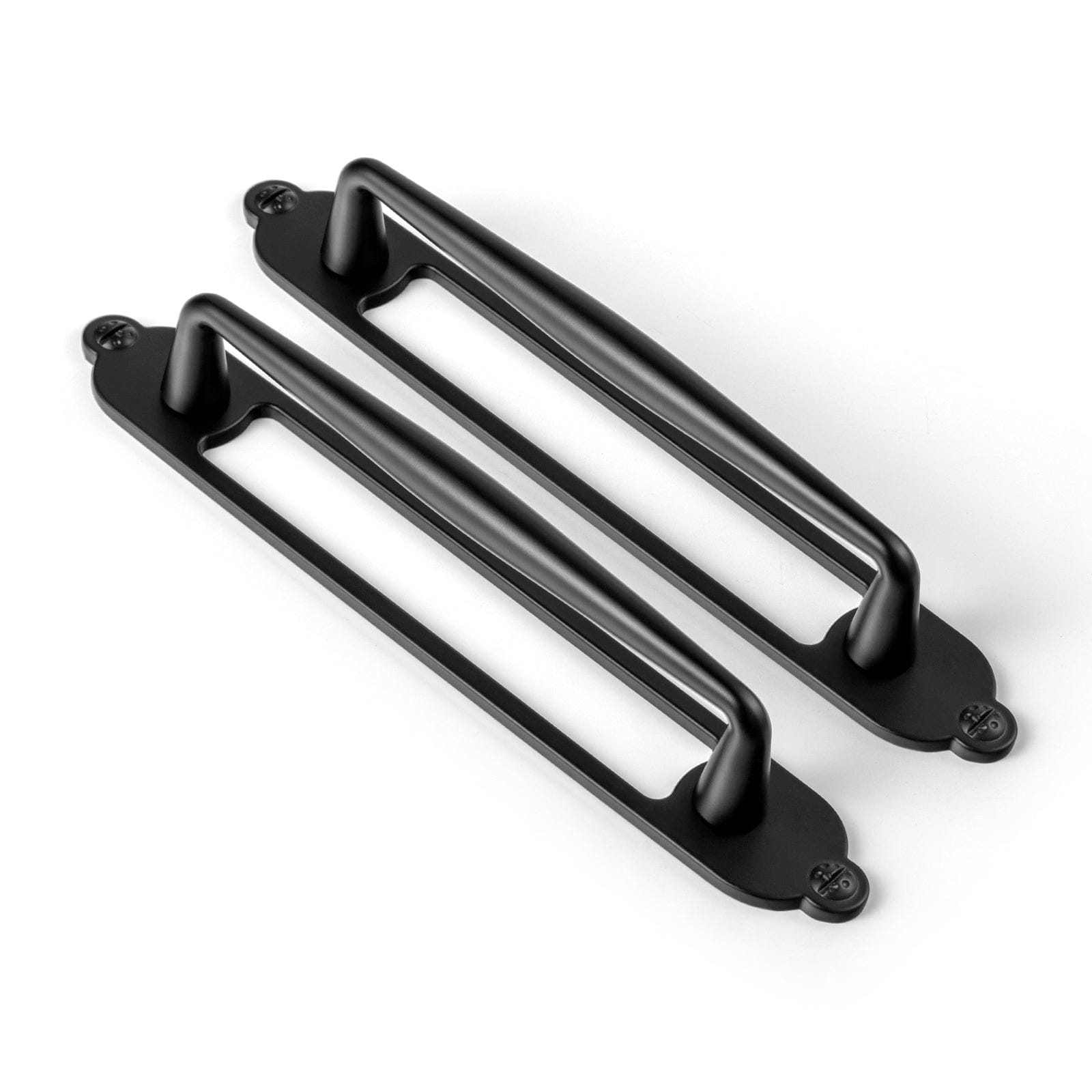 2 Pack Vintage Zinc Alloy Cabinet Pulls with Back Plate - Furniture Handles for Kitchen Cupboards