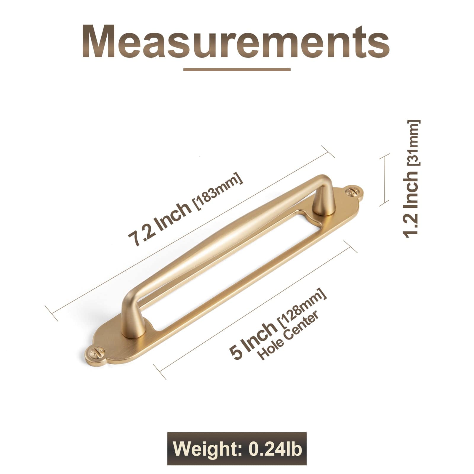 2 Pack Vintage Zinc Alloy Cabinet Pulls with Back Plate - Furniture Handles for Kitchen Cupboards