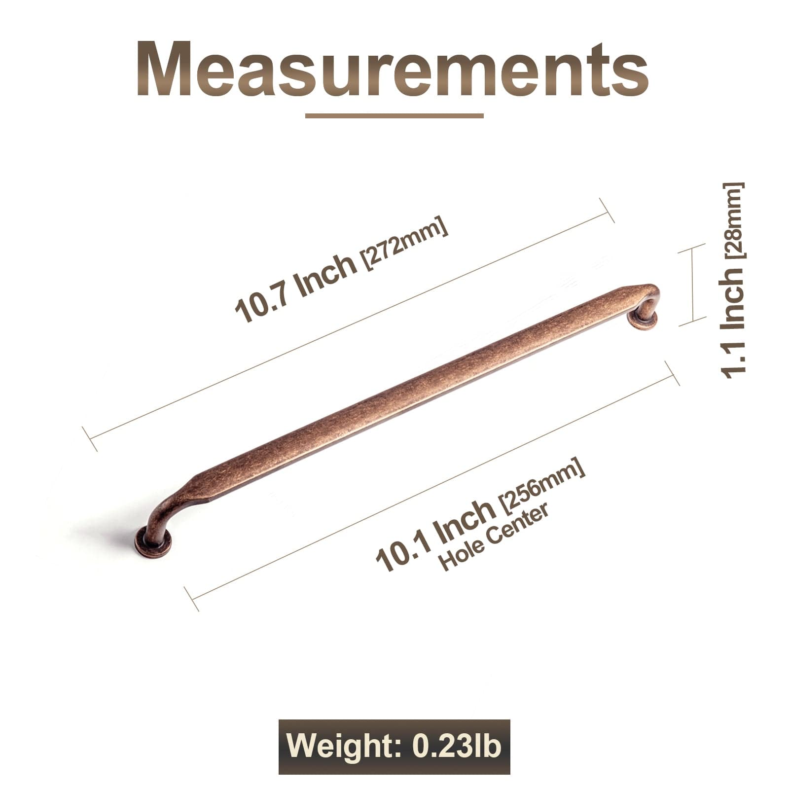 Minimalist Slim Design Zinc Alloy Cabinet Pulls – Rustic Hardware for a Streamlined Look