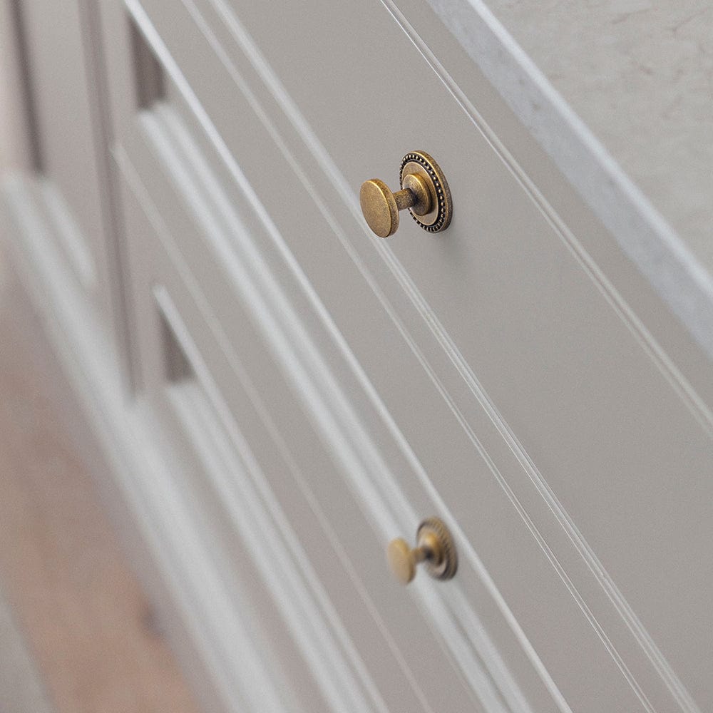 Vintage Cabinet Knobs with Cylindrical Stem Minimalist Dresser Hardware