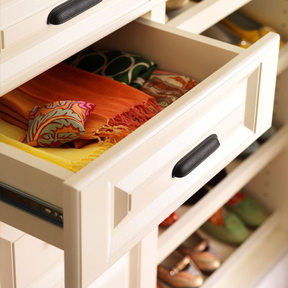 Hammered Texture Cabinet Cup Pulls with Curved Edges Elegant Vintage Drawer Bin Handle for Kitchen