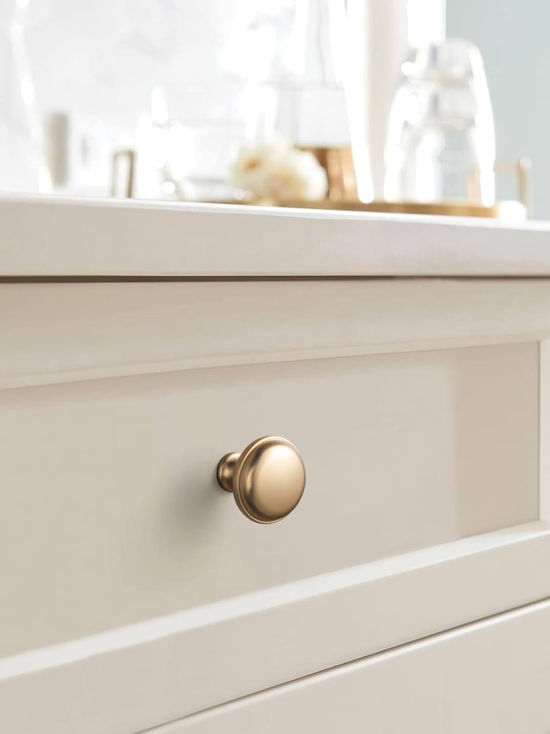 Classic Mushroom Cabinet Knob Zinc Alloy Round Cabinet Knob with Backplate for Kitchen Cabinet