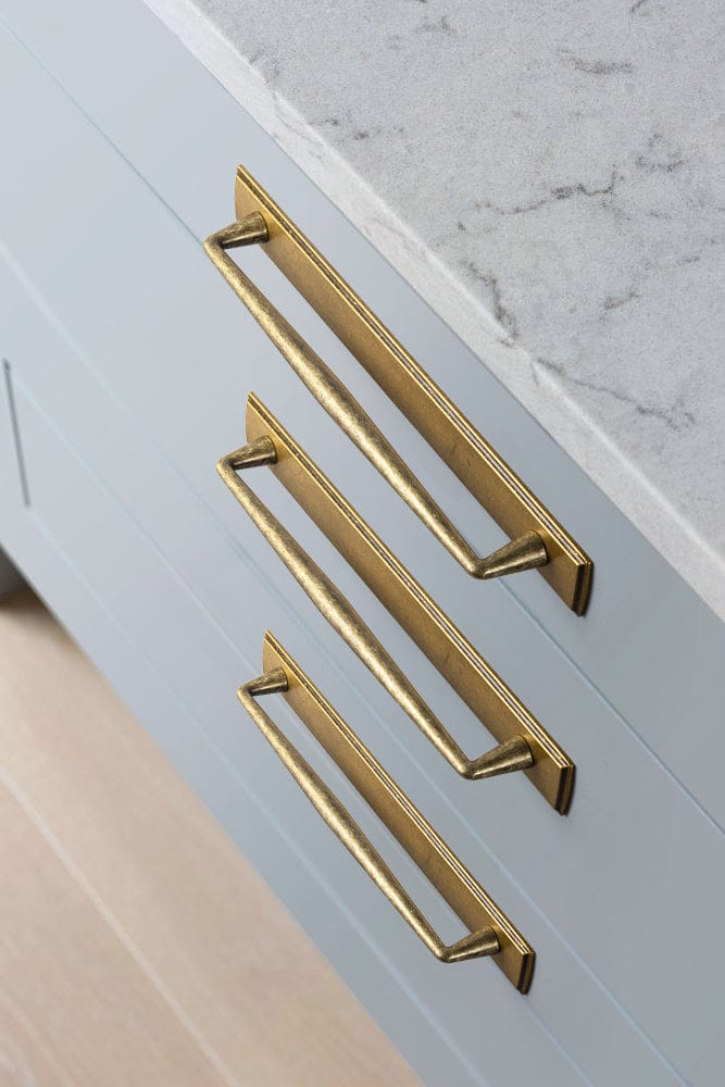 2 Pack Vintage Zinc Alloy Cabinet Pulls with Back Plate - Furniture Handles for Kitchen Cupboards