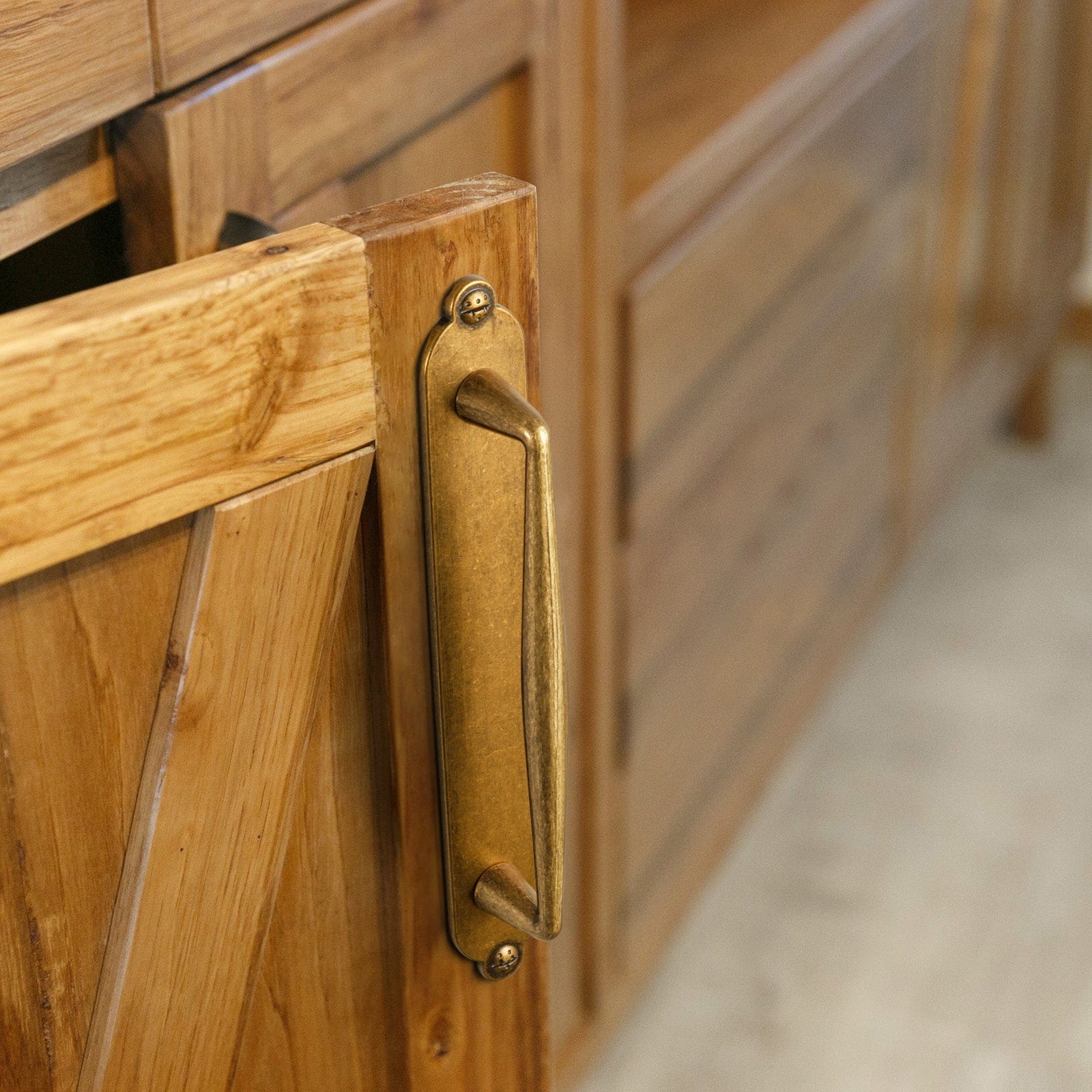 2 Pack Vintage Zinc Alloy Cabinet Pulls with Back Plate - Furniture Handles for Kitchen Cupboards