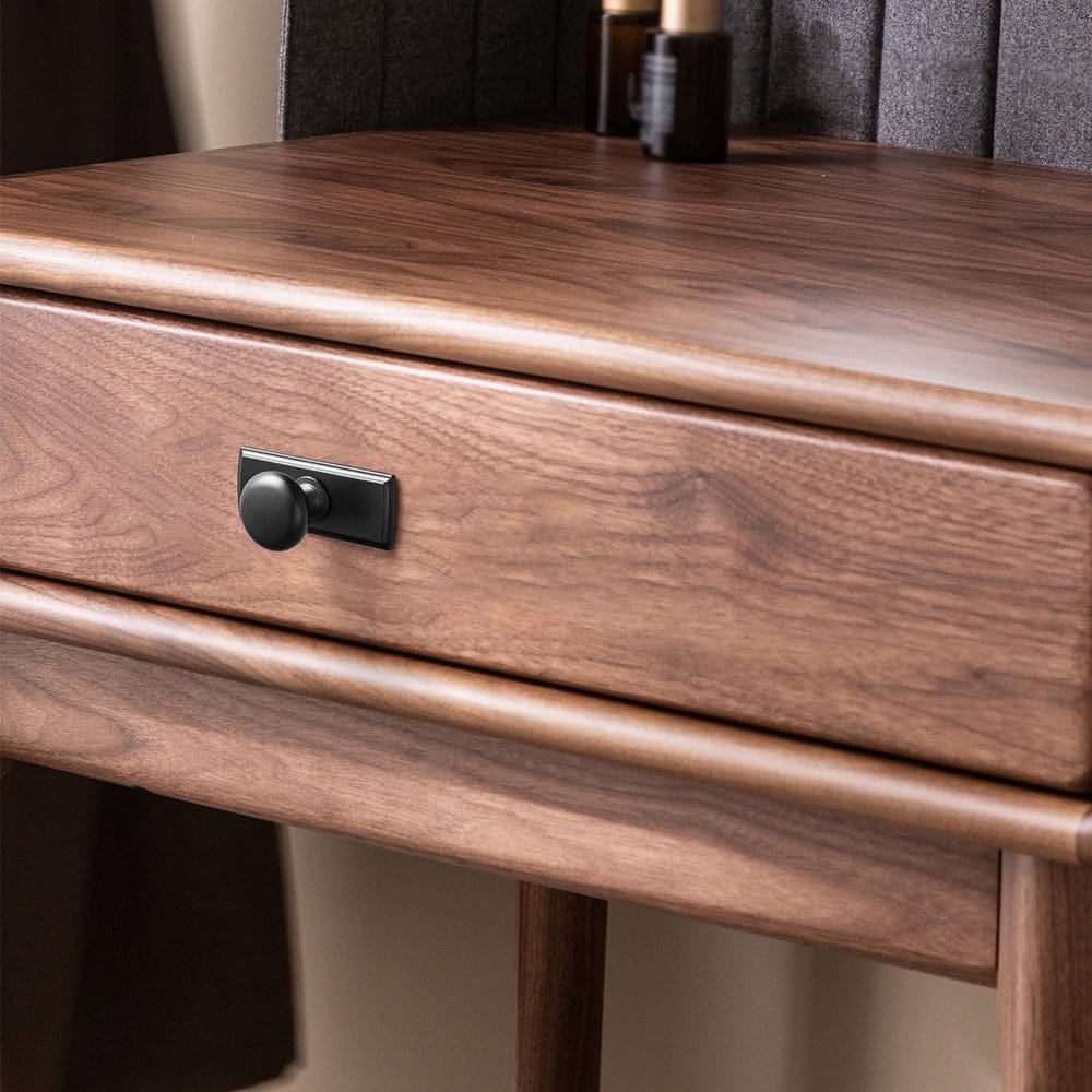 Antique Brass Zinc Alloy Cabinet Knob with Back Plate Single Hole Center Cabinet Hardware for Bedroom Kitchen