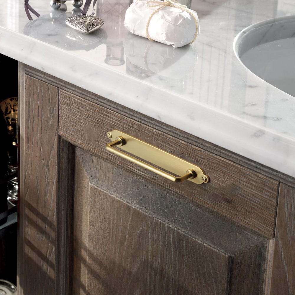 2 Pack Cabinet Bar Pulls with Back Plate Vintage Drawer Handles Home Improvement Hardware
