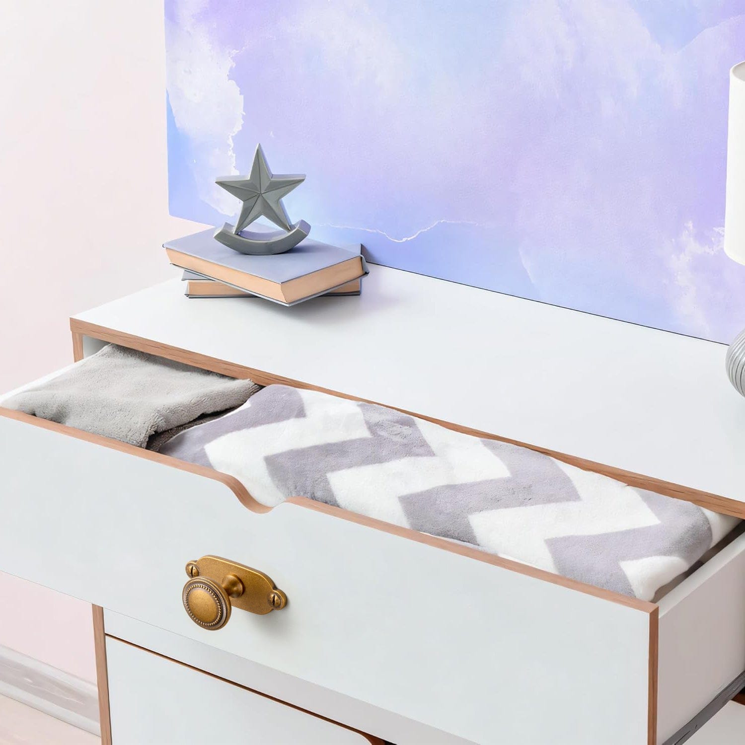 Antique Brass Zinc Alloy Cabinet Knob with Delicate Decorative Back Plate Set