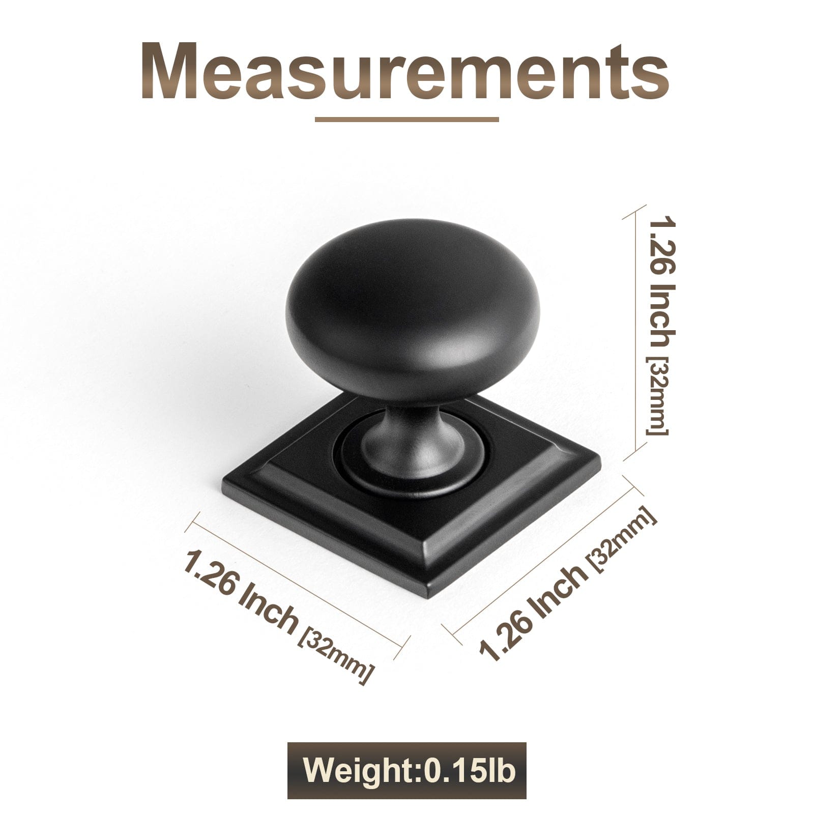 Antique Brass Zinc Alloy Cabinet Knob with Back Plate Single Hole Center Cabinet Hardware for Bedroom Kitchen