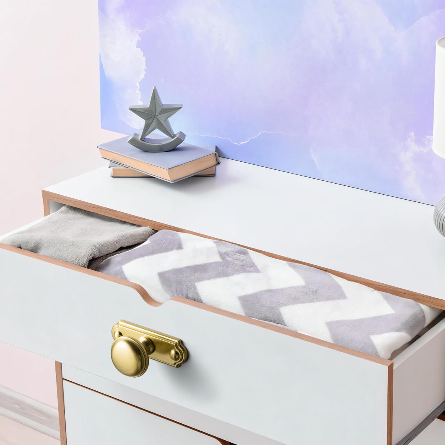 Classic Mushroom Cabinet Knob Zinc Alloy Round Cabinet Knob with Backplate for Kitchen Cabinet