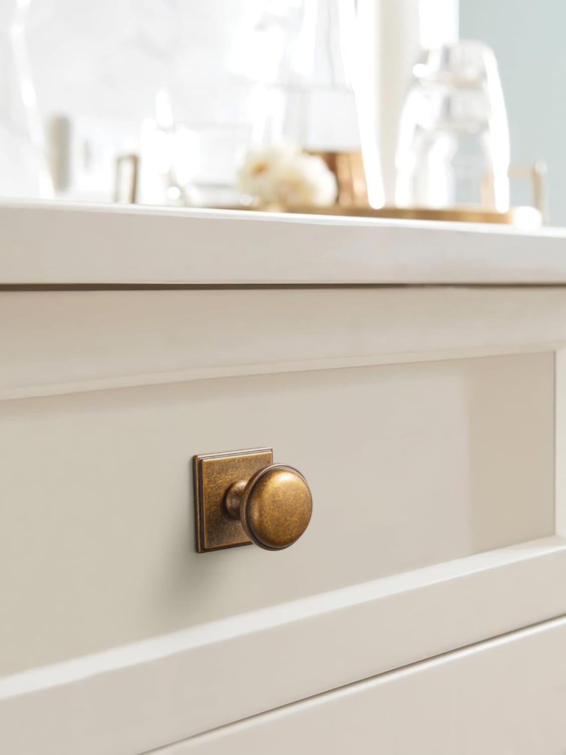 Classic Mushroom Cabinet Knob Zinc Alloy Round Cabinet Knob with Backplate for Kitchen Cabinet