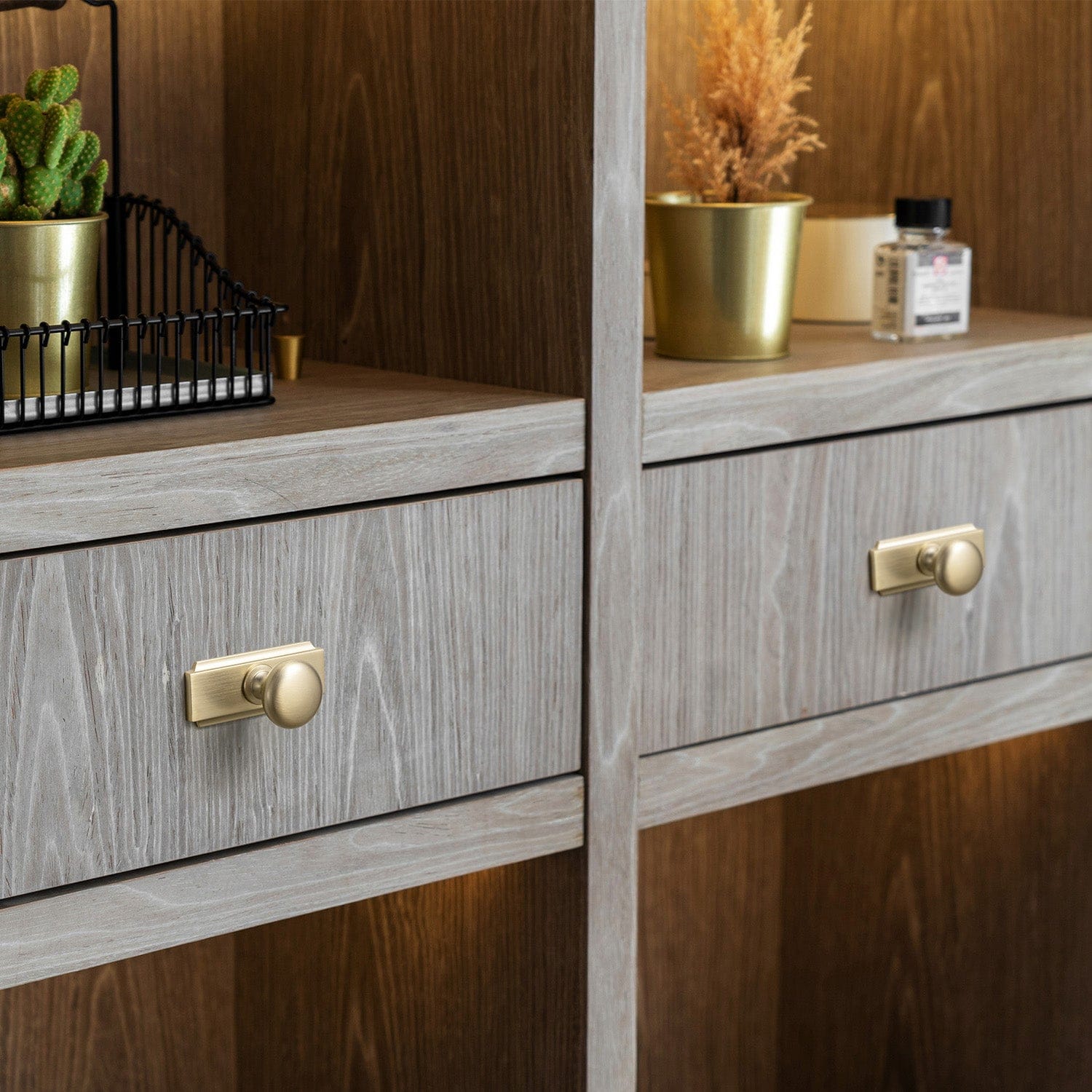 Antique Brass Zinc Alloy Cabinet Knob with Back Plate Single Hole Center Cabinet Hardware for Bedroom Kitchen