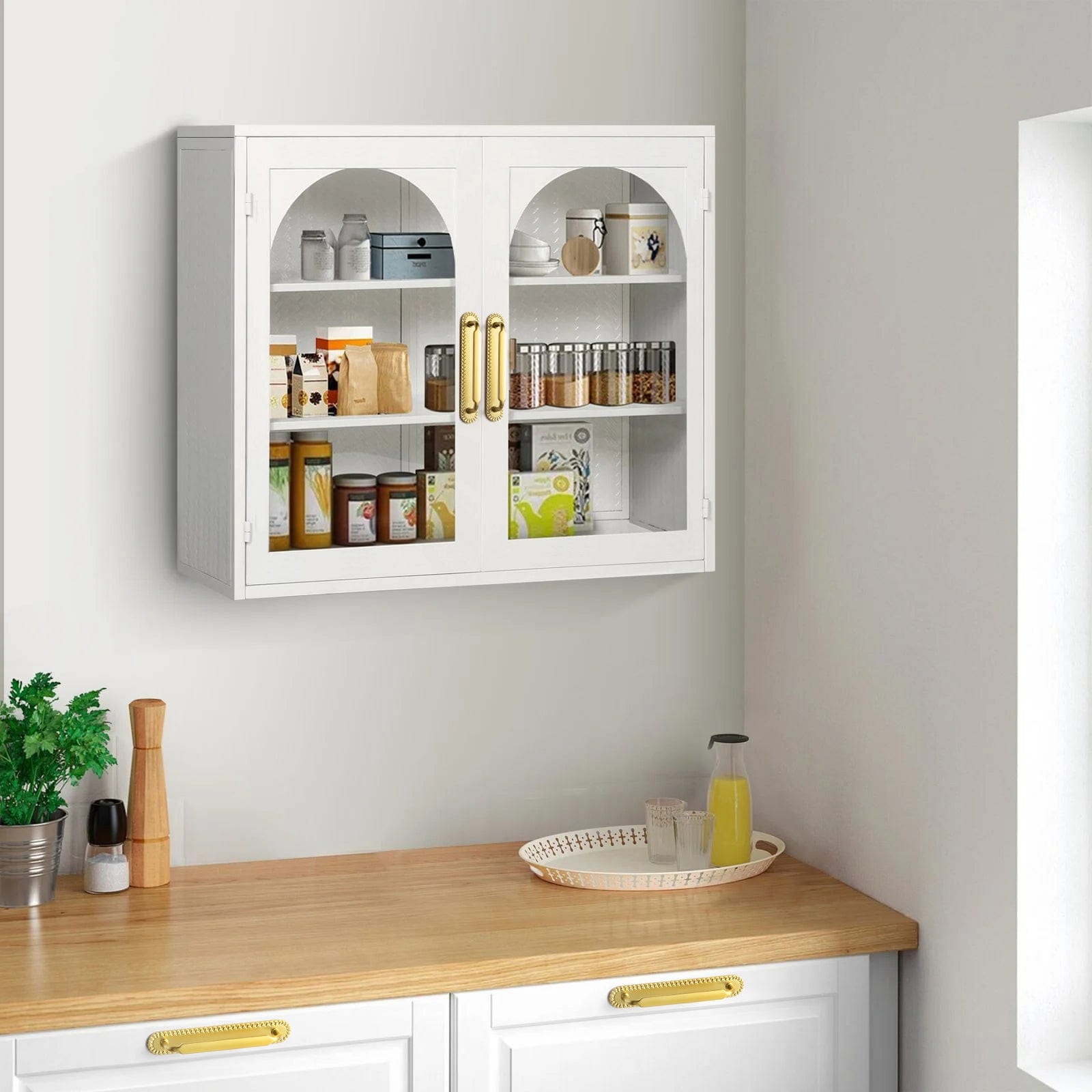 2 Pack Antique Brass Cabinet Pulls with Back Plate Zinc Alloy Drawer Handle with Long Back Plate