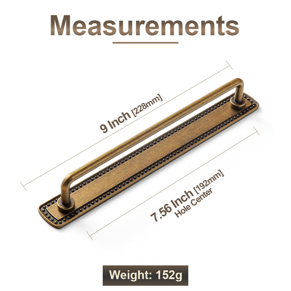 2 Pack Cabinet Bar Pulls with Back Plate Vintage Drawer Handles Home Improvement Hardware