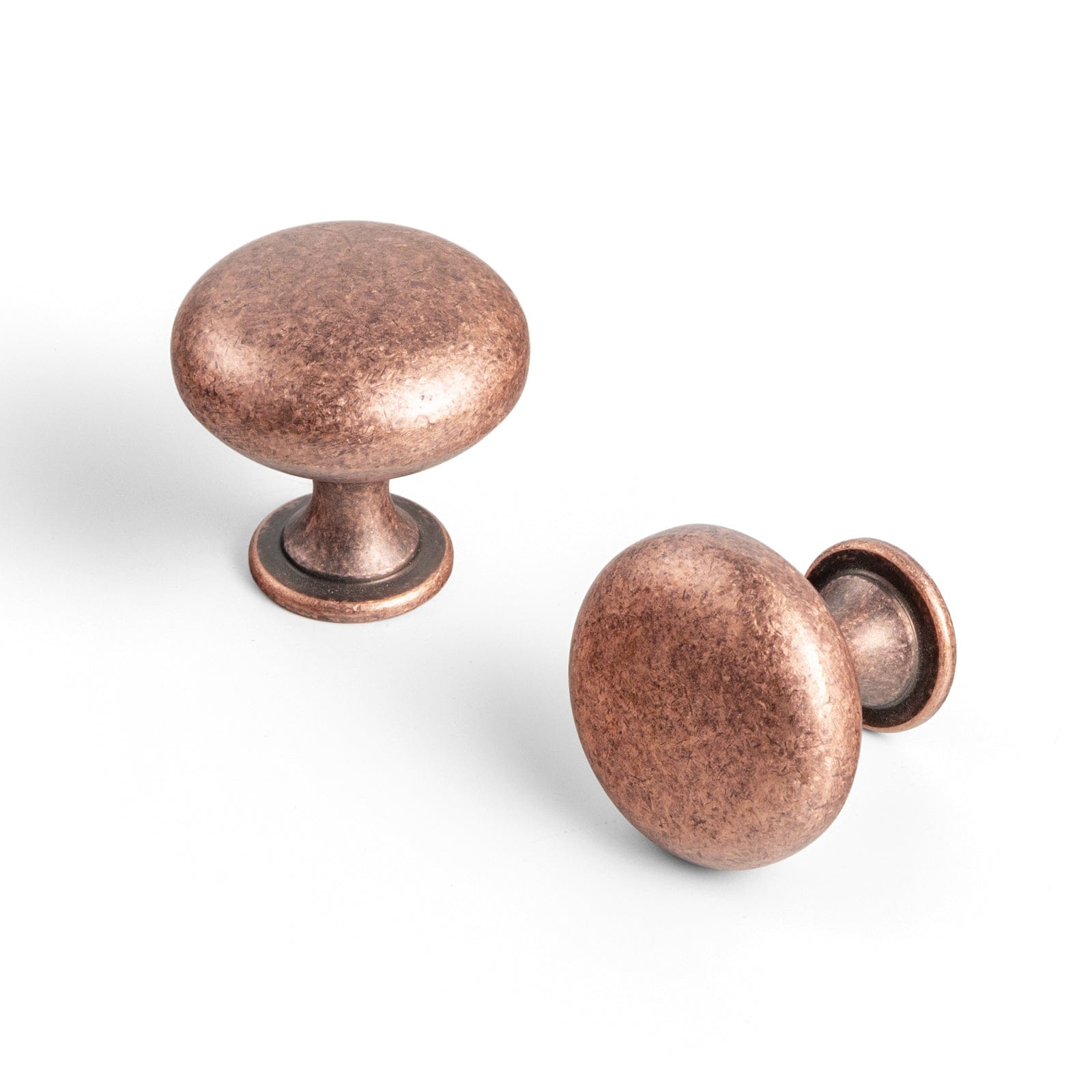 Antique Brass Zinc Alloy Cabinet Knob with Back Plate Single Hole Center Cabinet Hardware for Bedroom Kitchen