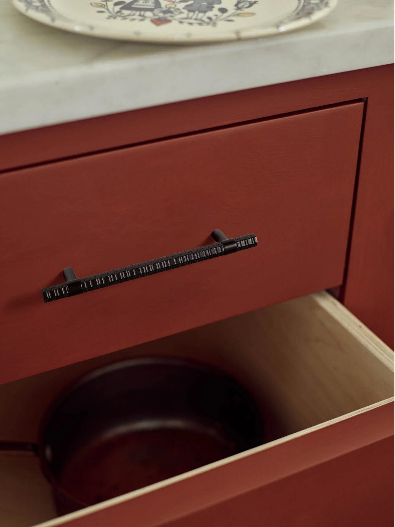 Vintage Kitchen Cabinet T-Bar Pulls Knurled Antique Cabinet Handles
