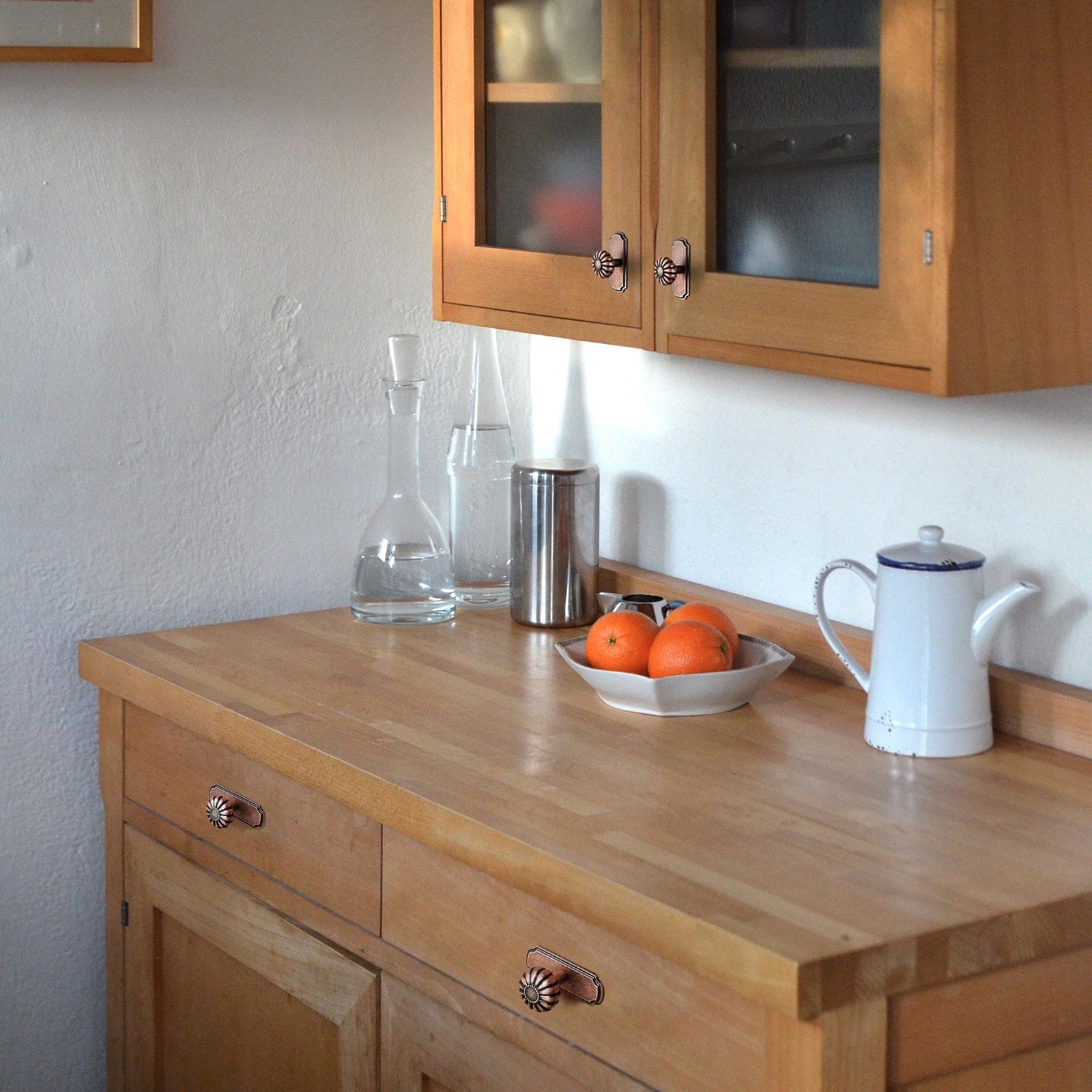 Pumpkin Shape Vintage Cabinet Knobs 1.25 Inch Diameter Drawer Knobs