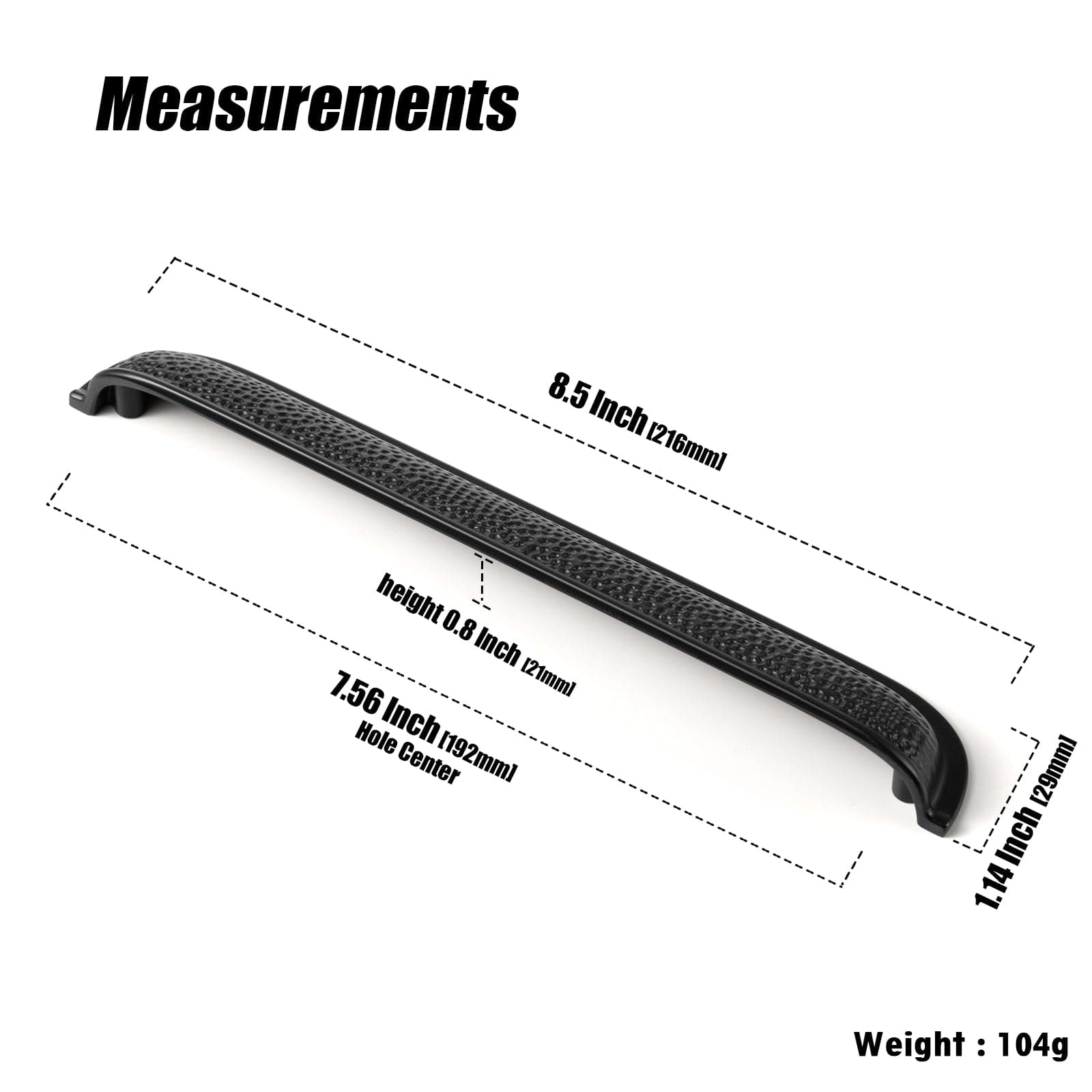 Hammered Texture Cabinet Cup Pulls with Curved Edges Elegant Vintage Drawer Bin Handle for Kitchen