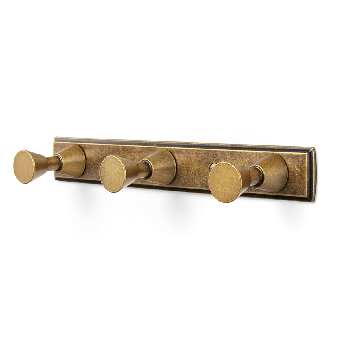 Wall Mount Hook Rail, Zinc Alloy Backplate with Aluminum Hooks for Entryway & Bathroom Organization