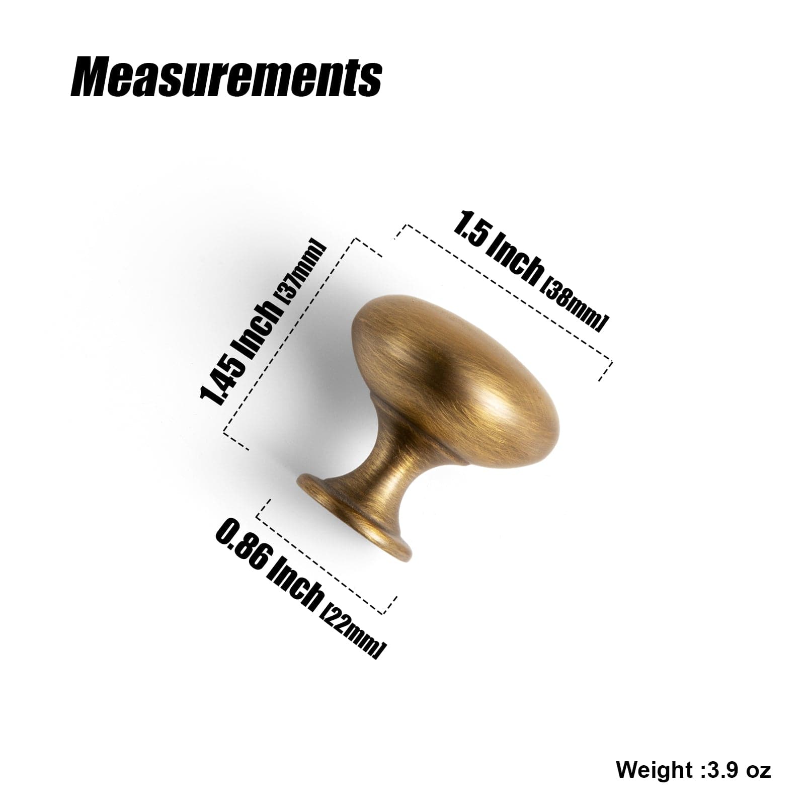 6 Pack Antique Brass Zinc Alloy Cabinet Knob with Back Plate Single Hole Center Cabinet Hardware for Bedroom Kitchen