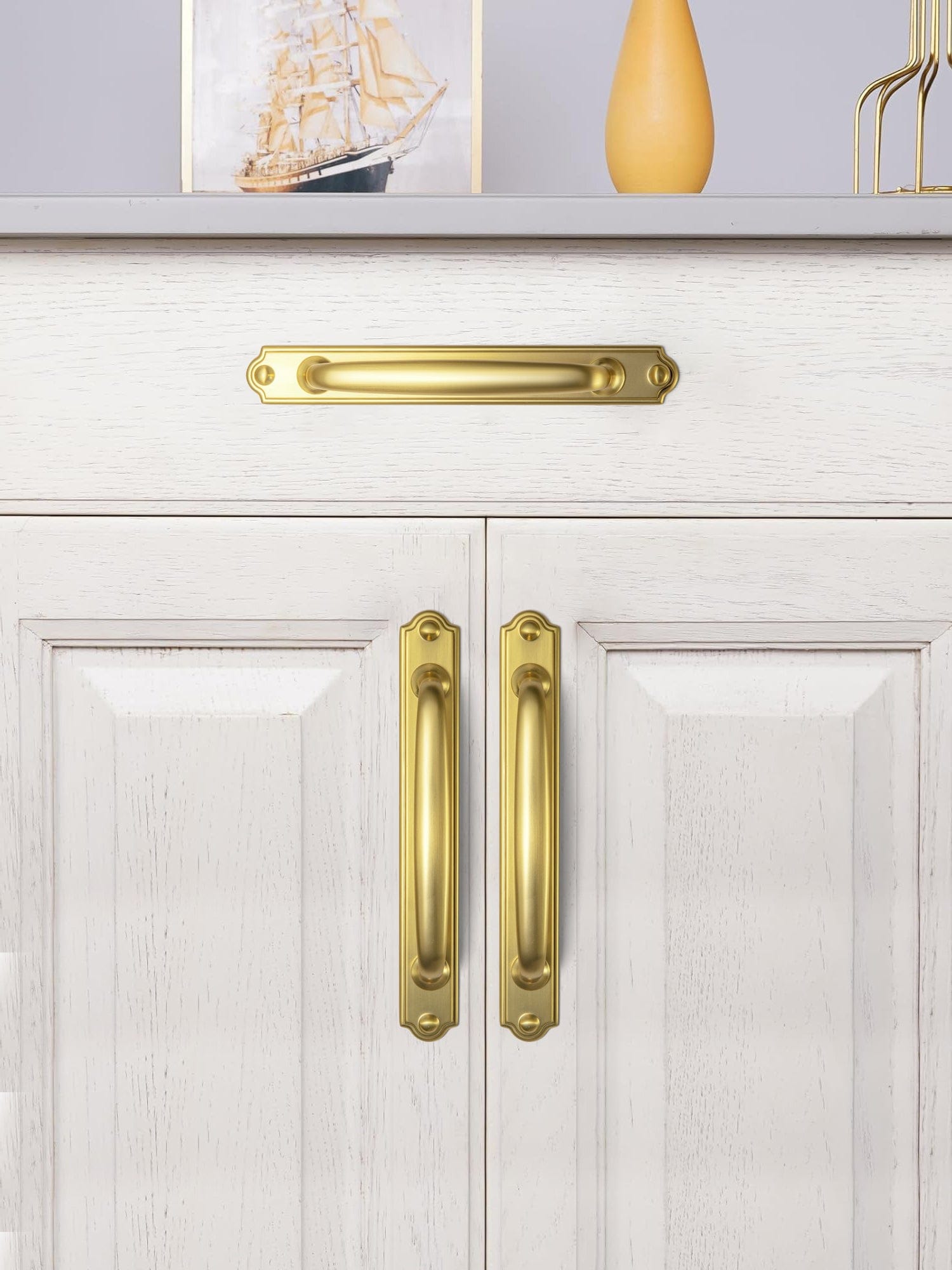 Antique Bronze Drawer Pulls Solid Vintage Retro Bar Pull Furniture Hardware