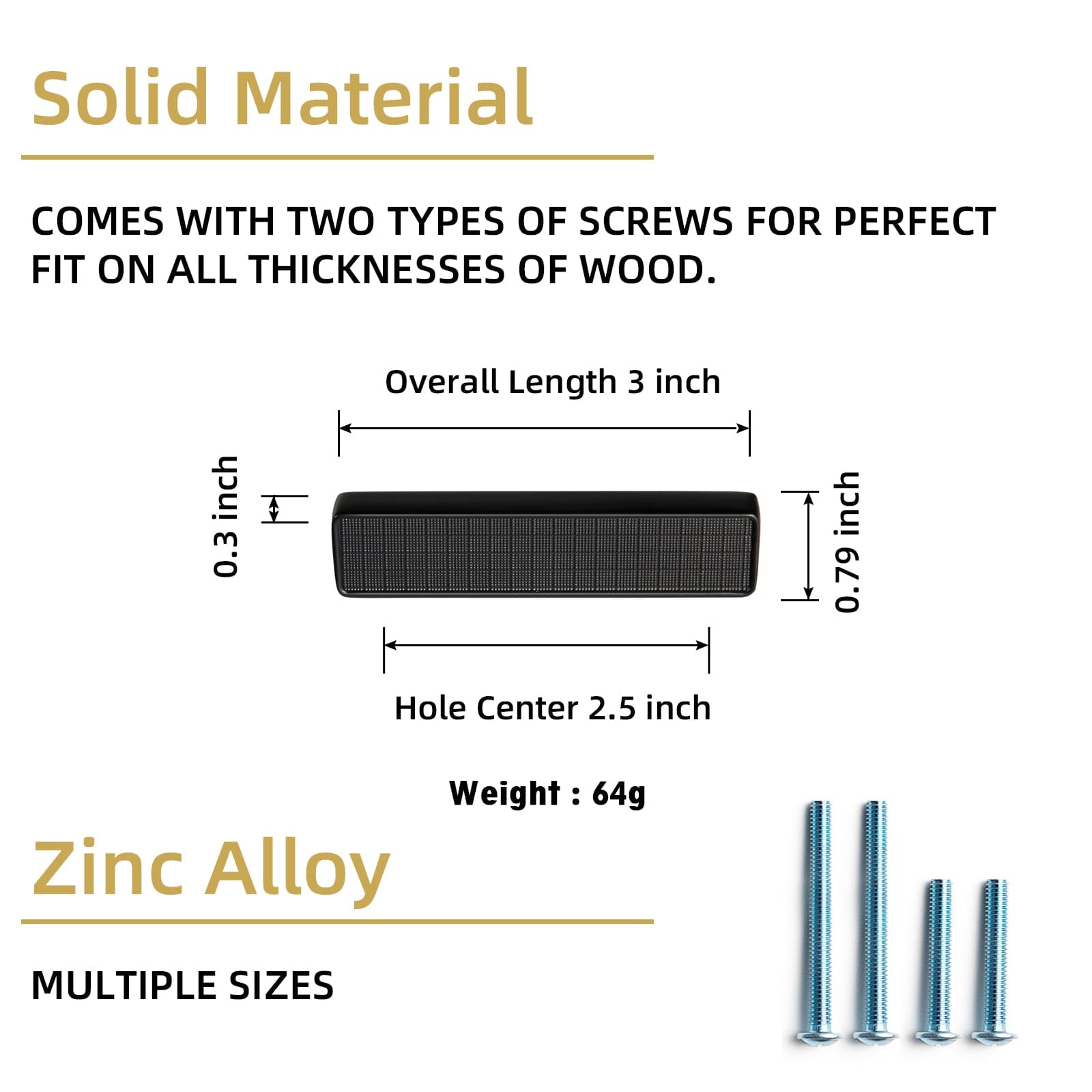Rectangular Kitchen Drawer Pulls Finger Pull Modern Zinc Alloy Cabinet Handles