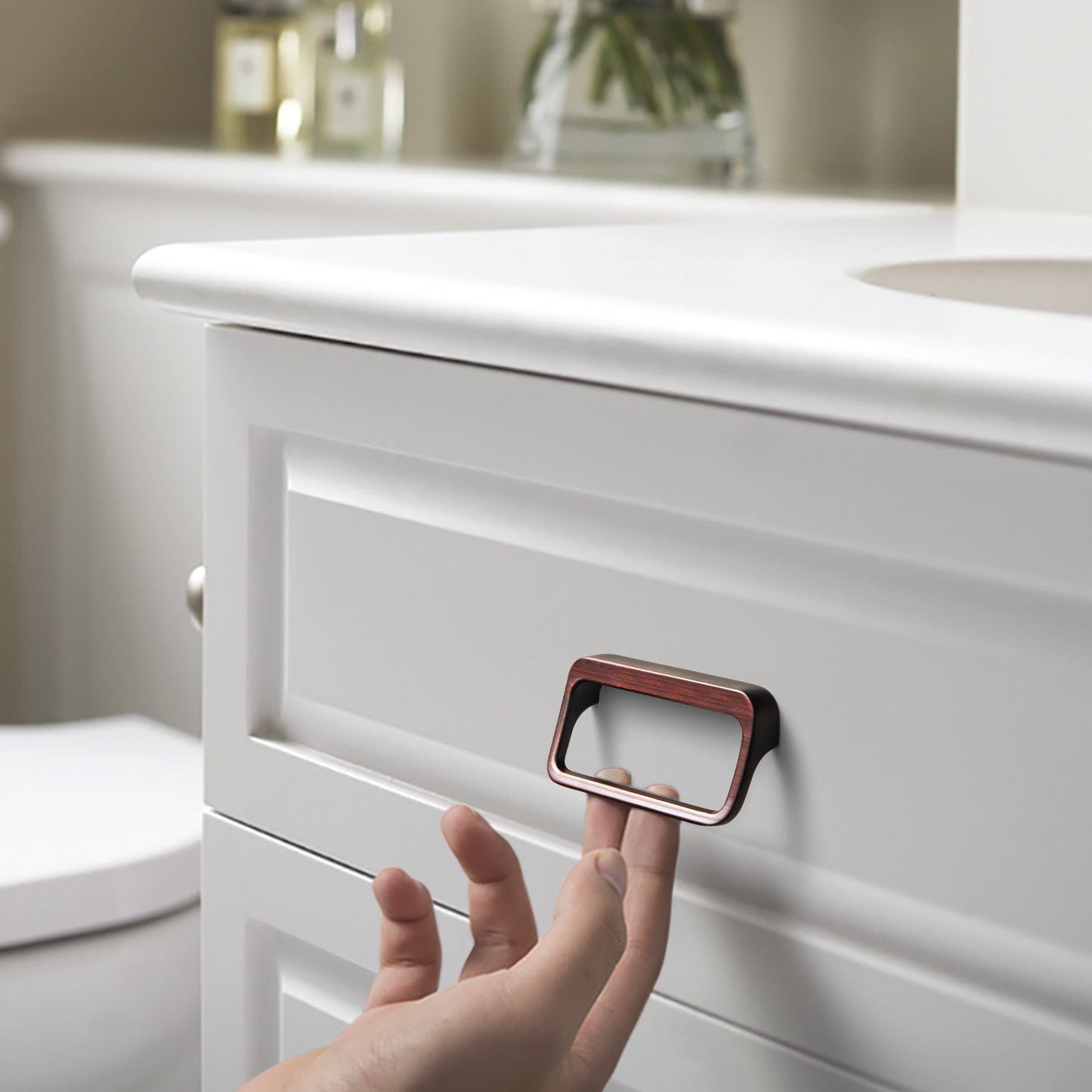 Modern Drawer Knobs Hollow Style Finger Pulls Multicolor