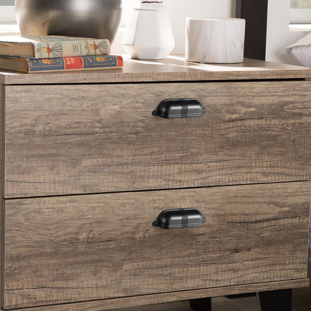 Elegant Vintage Cup Pulls with Textured Strap Design for Kitchen & Furniture