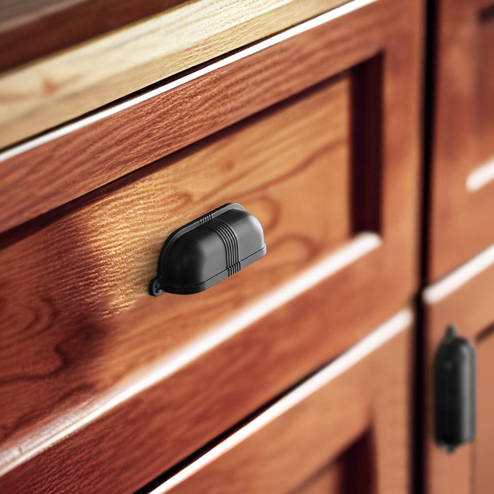 Elegant Vintage Cup Pulls with Textured Strap Design for Kitchen & Furniture