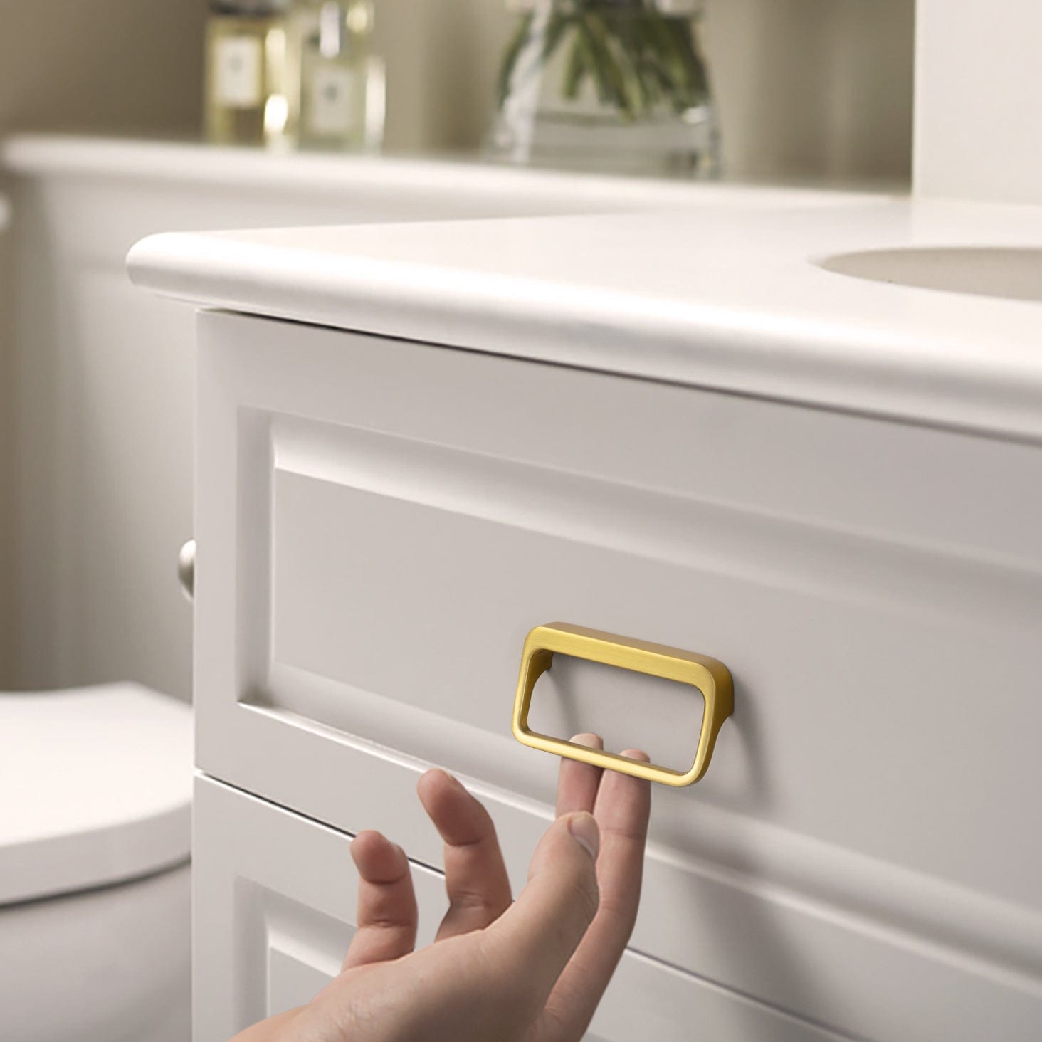 Modern Drawer Knobs Hollow Style Finger Pulls Multicolor