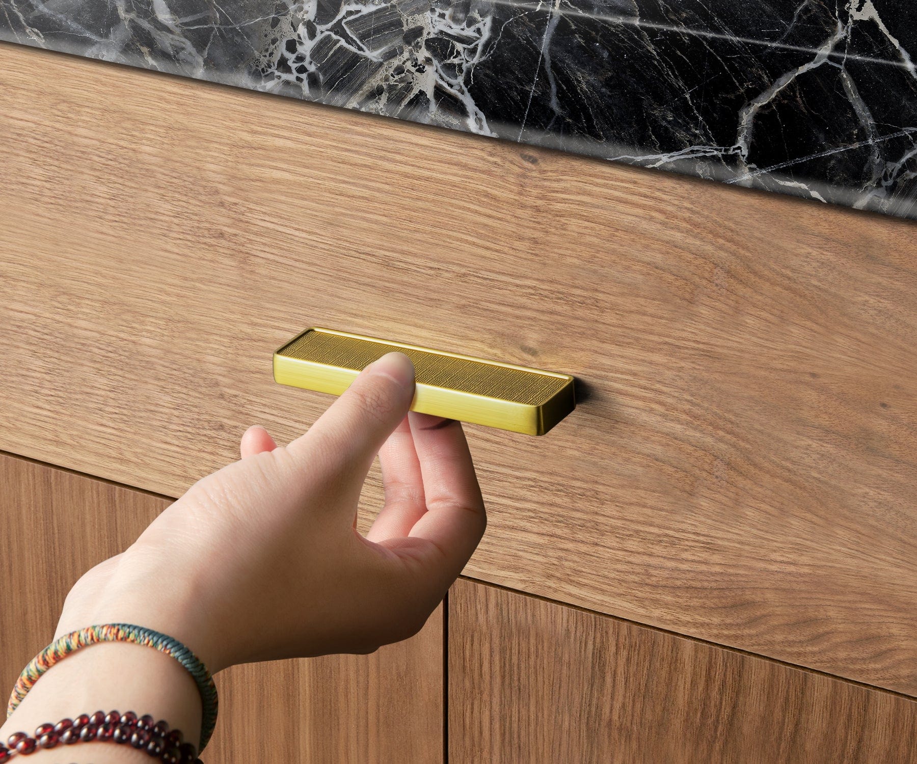Rectangular Kitchen Drawer Pulls Finger Pull Modern Zinc Alloy Cabinet Handles
