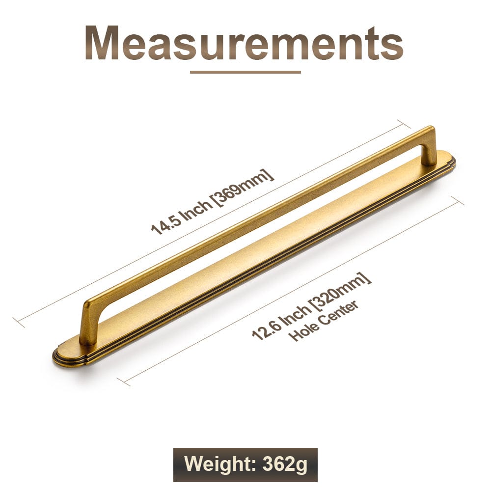 2 Pack Classic Cabinet Bar Pulls with Back Plate Zinc Alloy Cabinet Handle with Long Back Plate