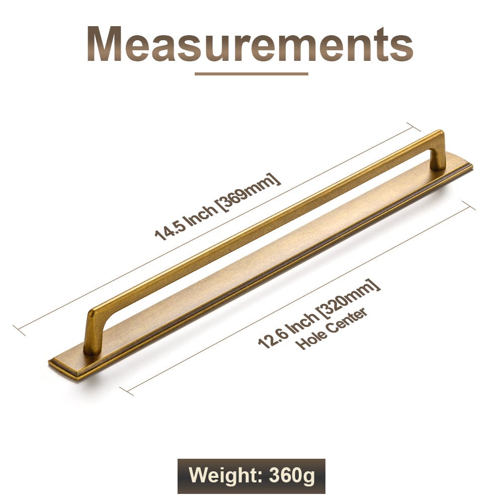 2 Pack Classic Cabinet Bar Pulls with Back Plate Zinc Alloy Cabinet Handle with Long Back Plate