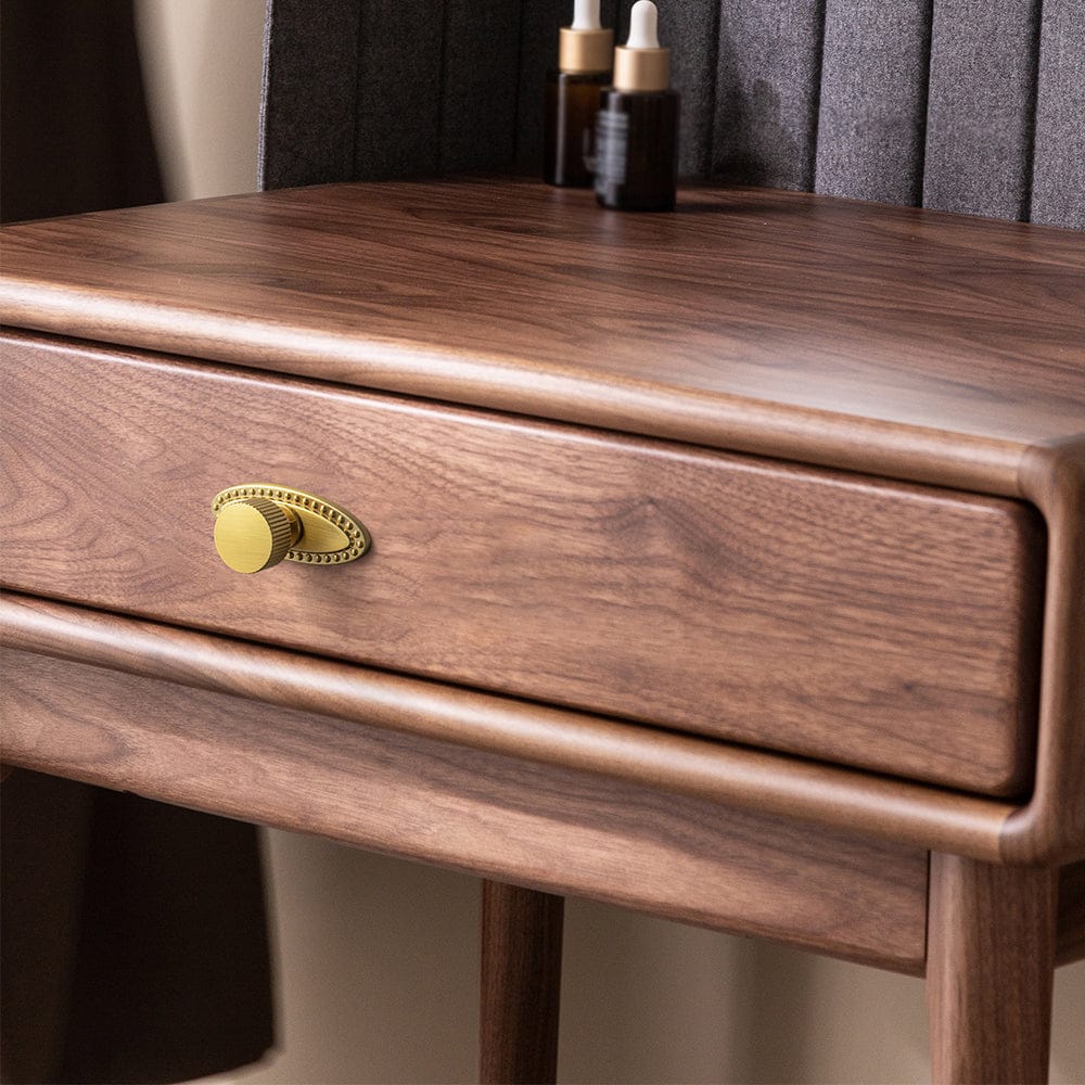 2 Pack Striped Cabinet Pull Retro Brass Cabinet Handles Knobs with Back Plate