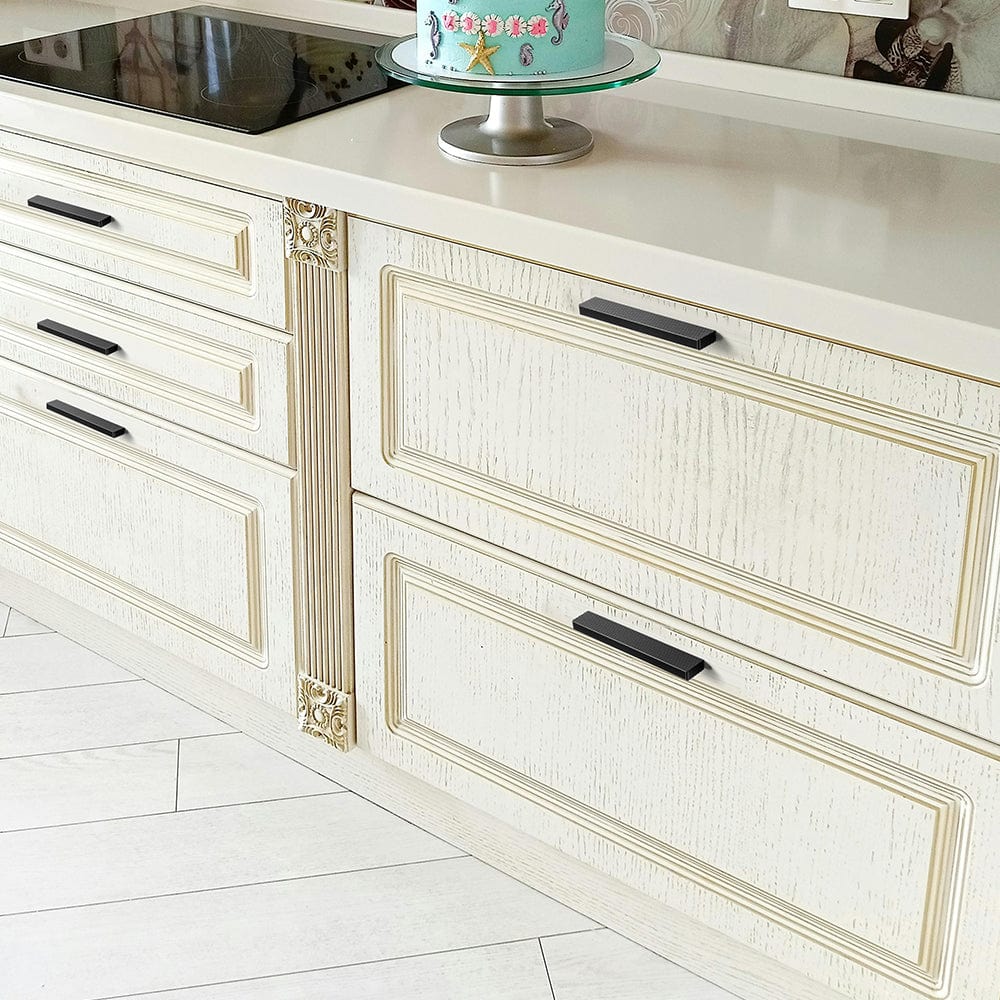 Modern Aluminum Knurled Cabinet Pull Handles - Comfortable Grip & Long - lasting