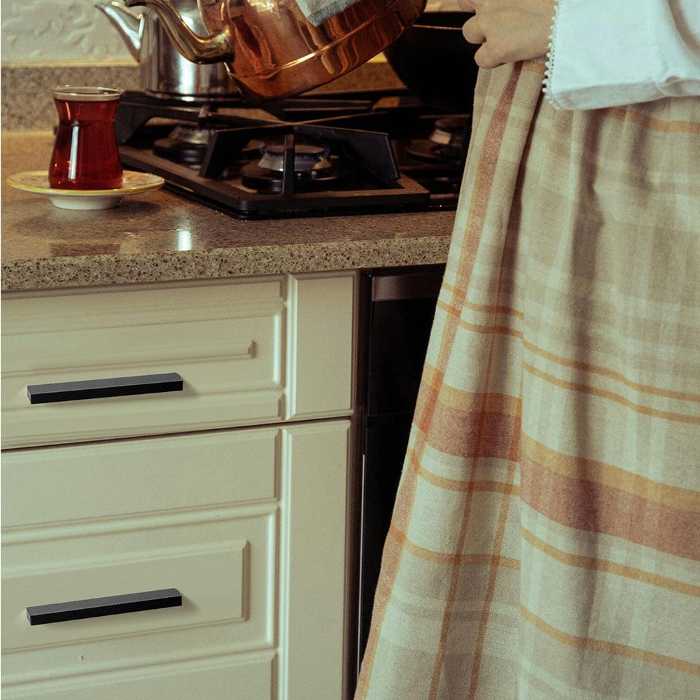 Modern Aluminum Knurled Cabinet Pull Handles - Comfortable Grip & Long - lasting